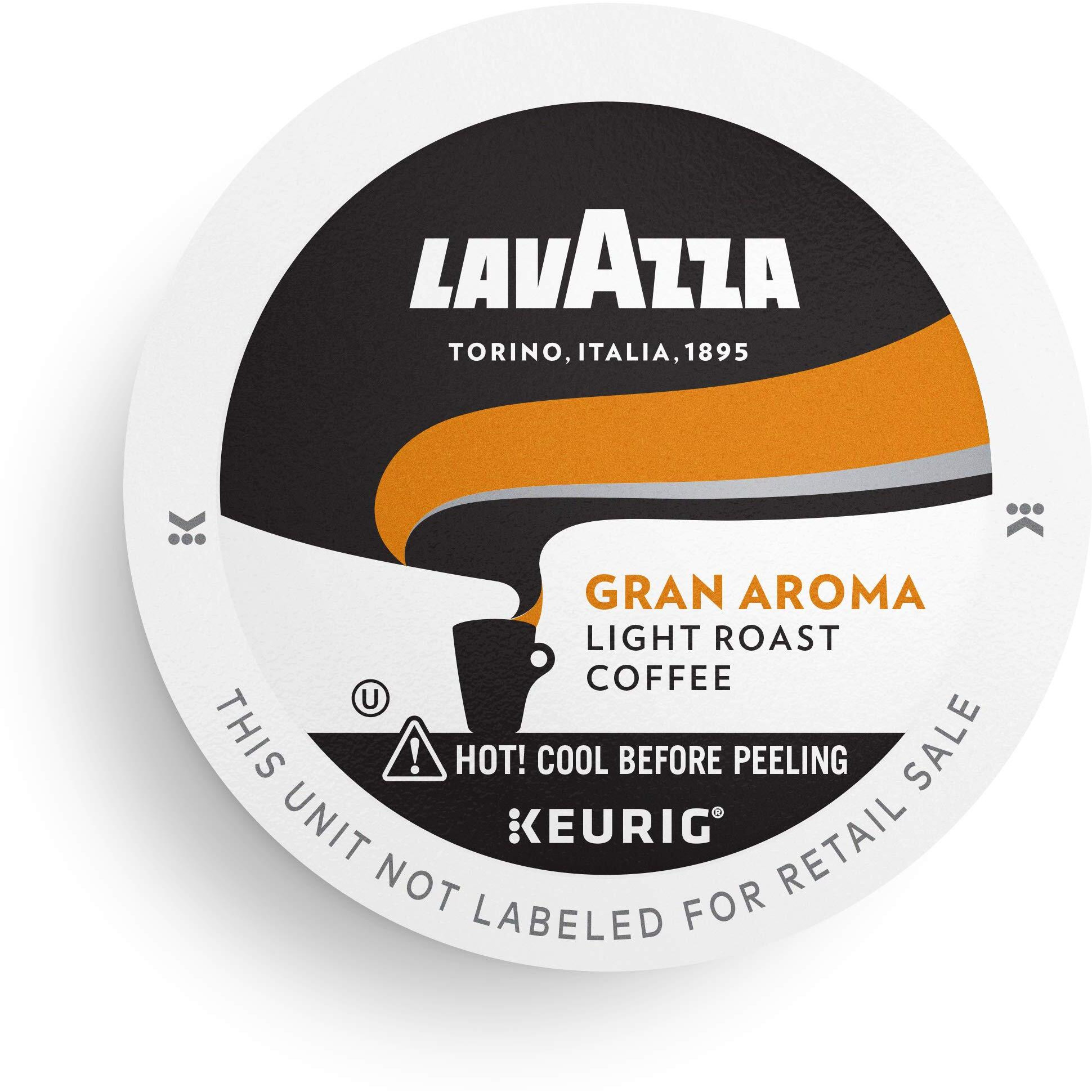 Lavazza Gran Aroma Single-Serve Coffee K-Cups For Keurig Brewer, Light Roast, 44 Capsules, 100% Arabica