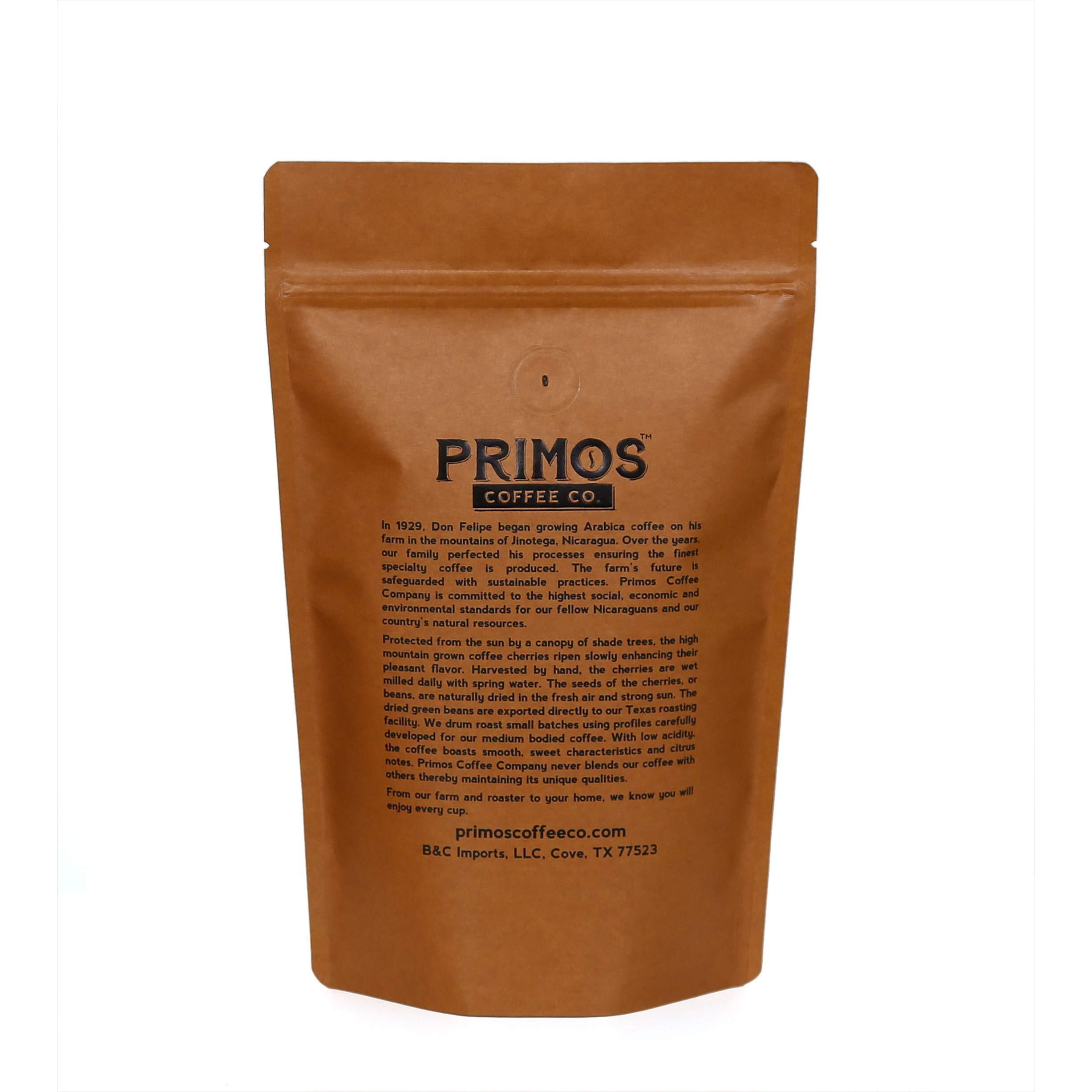 French Press Specialty Coffee, Coarse Ground, Primos Coffee Co (Dark Roast, 2 Bags)