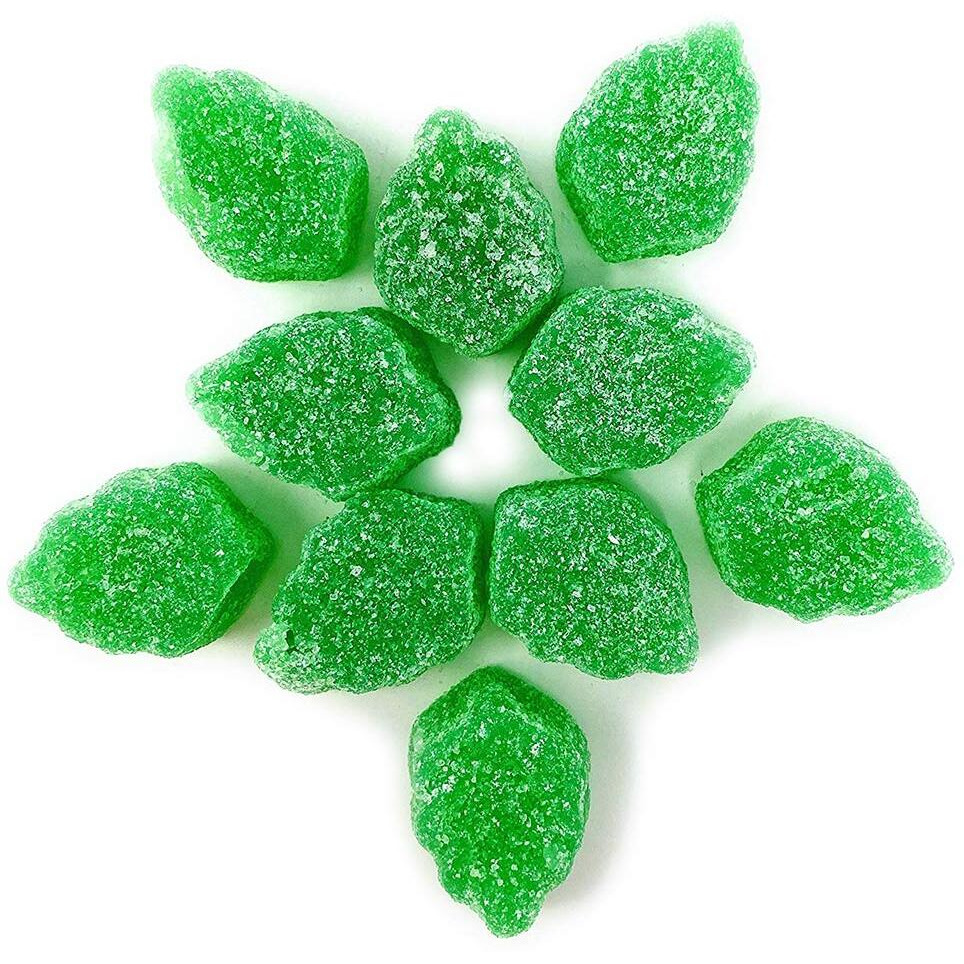 Sweetgourmet Jelly Spearmint Leaves Slices Candy | 1 Pound