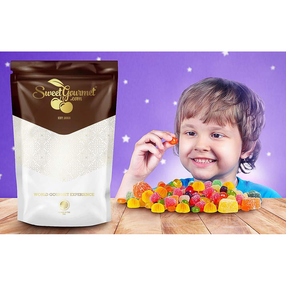 Sweetgourmet Jelly Spearmint Leaves Slices Candy | 1 Pound