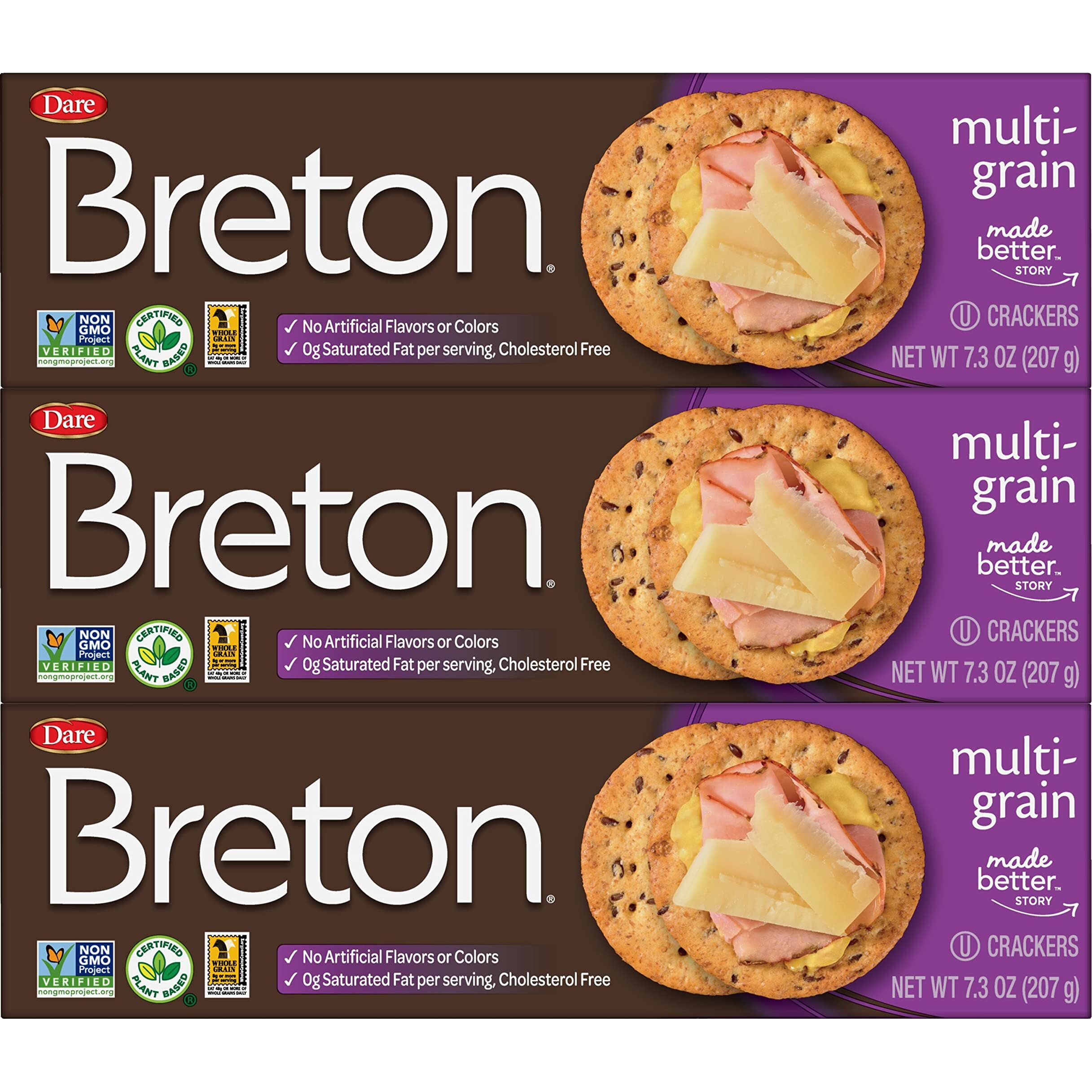 Breton Multigrain Crackers, 7.3 Ounce (Pack Of 3)