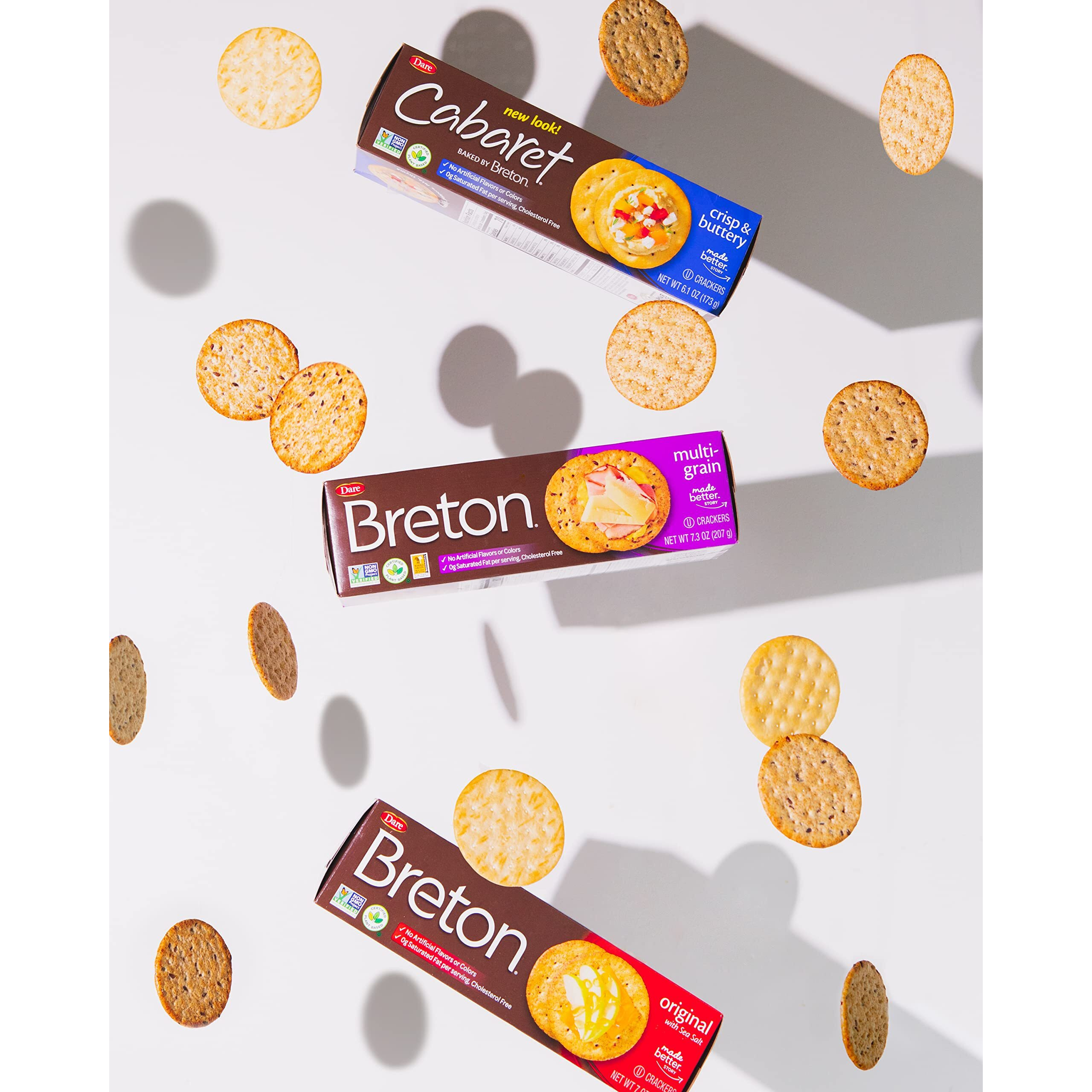 Breton Multigrain Crackers, 7.3 Ounce (Pack Of 3)