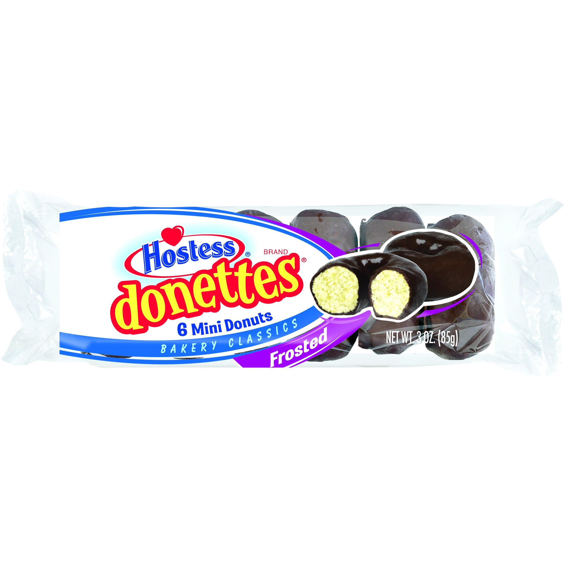 Hostess Donettes Mini Donuts, Frosted, 3 Ounce, 10 Count