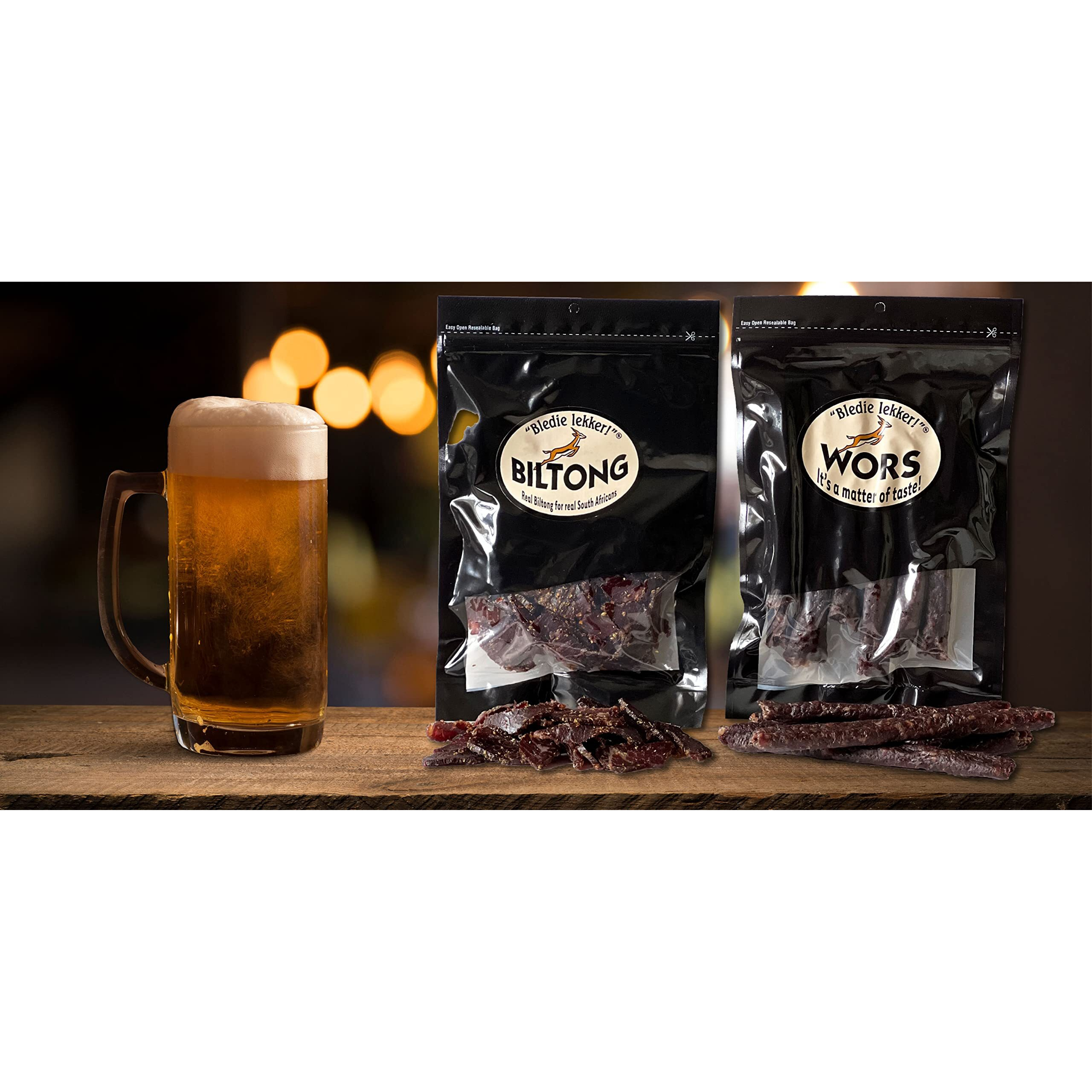 Bledie Lekker Biltong Droewors Bundle (8Oz + 8Oz) Real South African Style