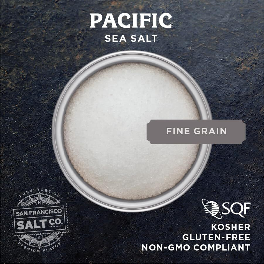 Pacific Ocean Gourmet Sea Salt - 2 Lbs. Fine Grain By San Francisco Salt Company