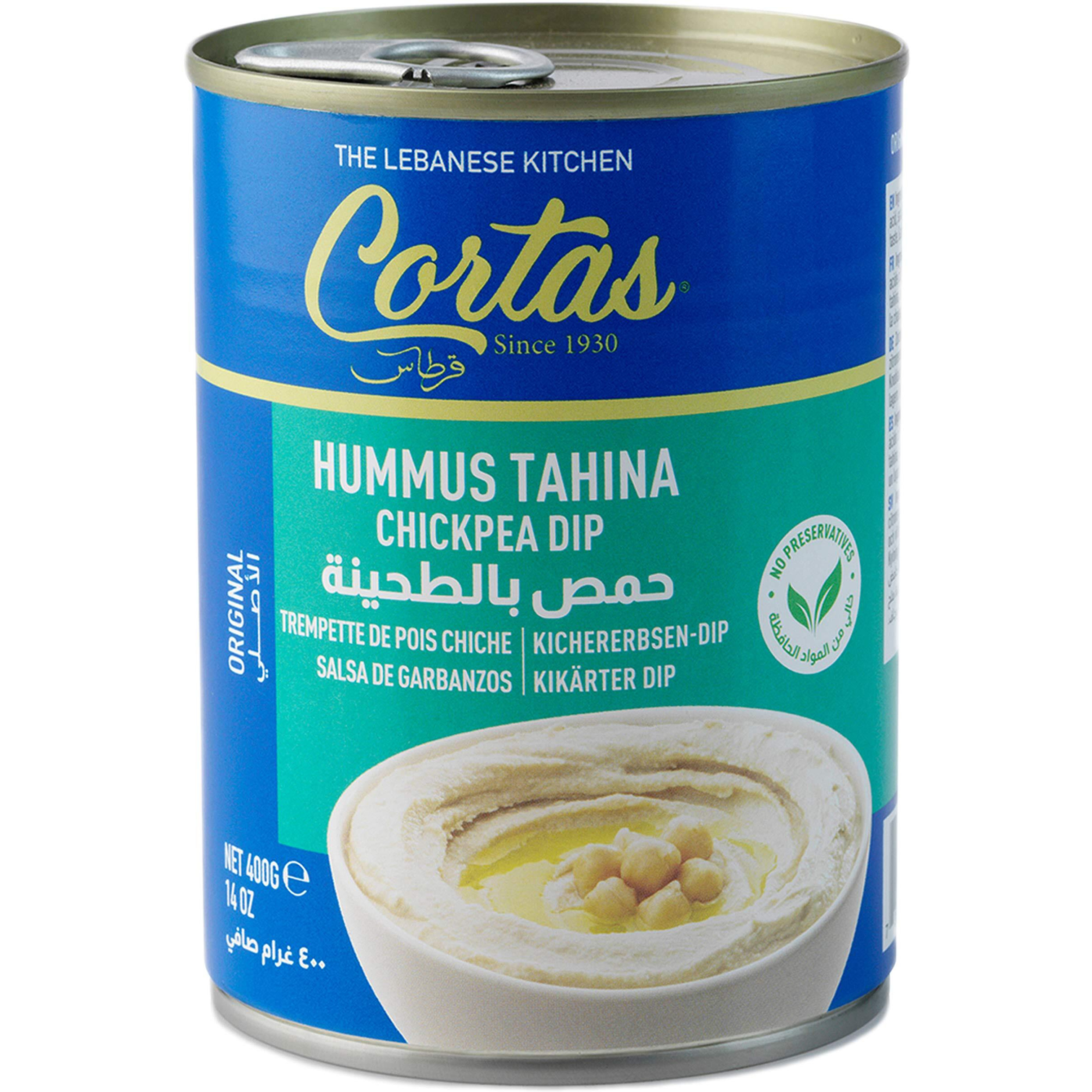 Cortas - Hummus Tahini Chickpea Dip (Pack Of 6), Ready To Serve, 14Oz X 6