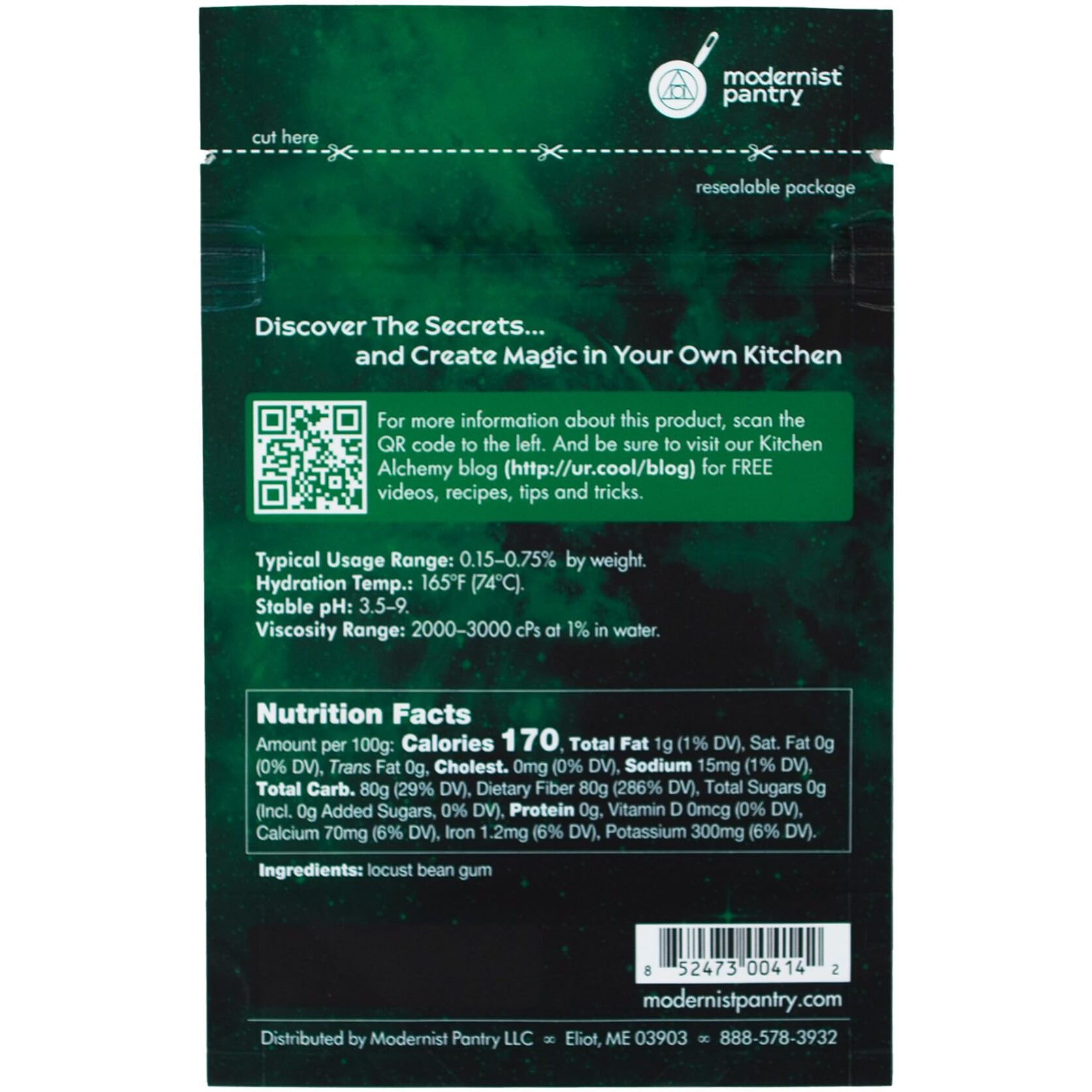 Pure Locust Bean Gum  Non-Gmo Vegan Ou Kosher Certified - 50G/2Oz