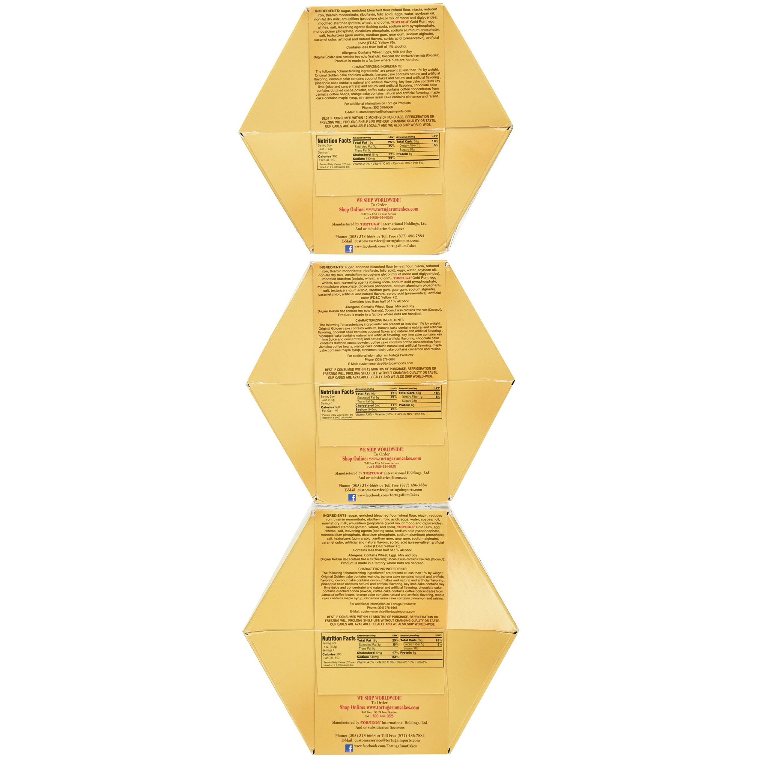 Tortuga Caribbean Rum Cake Assortment - 3 Rum Cakes