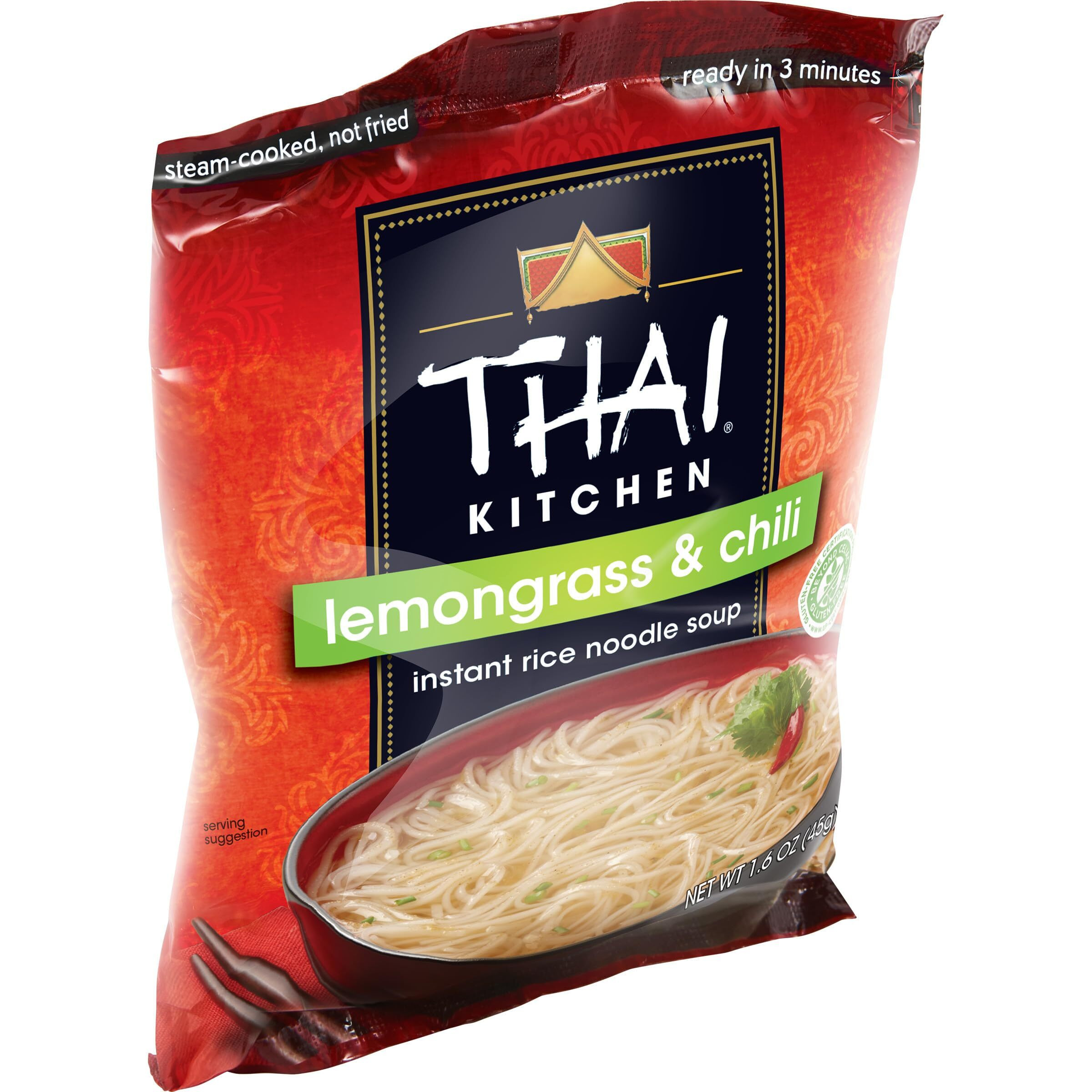 Thai Kitchen Gluten Free Lemongrass & Chili Instant Rice Noodle Soup, 1.6 Oz (Pack Of 12)