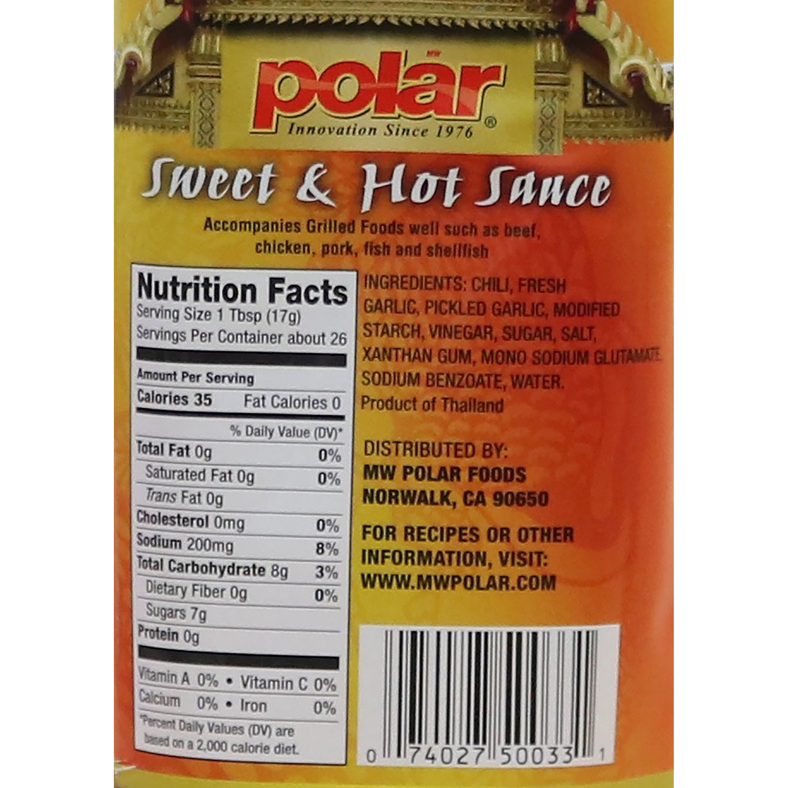 Mw Polar Sauce, Sweet & Hot Sauce, 15.5-Ounce (Pack Of 12)