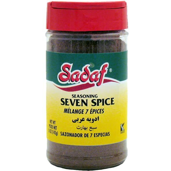 Sadaf Seasoning 7 Spices - Lebanese Blend Of Spices - Baharat Spices - Seven Spice Blend From The Middle East Lebanese Style - 7-Spice All Purpose Seasoning - 5 Oz Bottle
