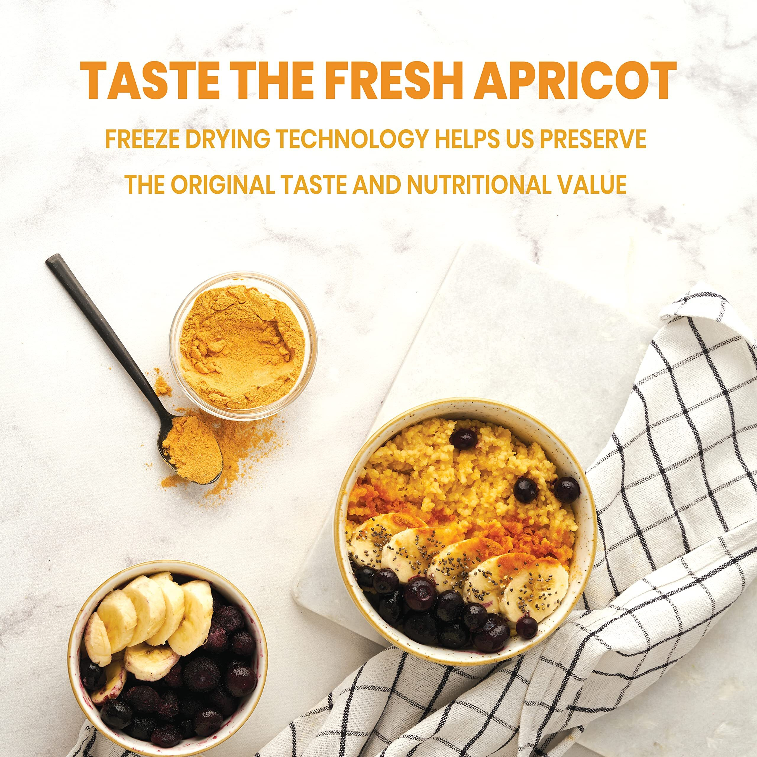 Jungle Powders Apricot Powder 3.5 Ounce Powdered Freeze Dried Apricot Fruit Smoothie No Sugar Added Additive And Filler Free Dehydrated Apricots Extract For Baking & Flavoring No Apricot Seeds Kernels