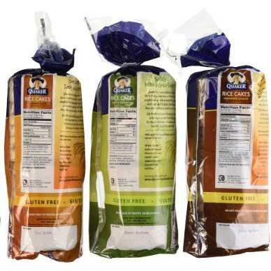 Quaker Rice Cakes Variety Bundle - Pack Of 3 Flavors, Chocolate Crunch, Apple Cinnamon, Caramel Corn