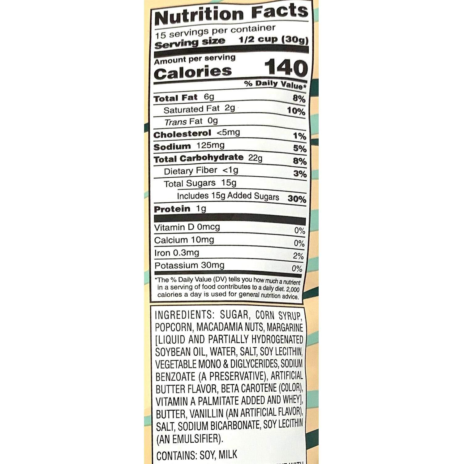 Island Princess Hawaiian Macadamia Nut Popcorn Crunch 16 Oz. Bag