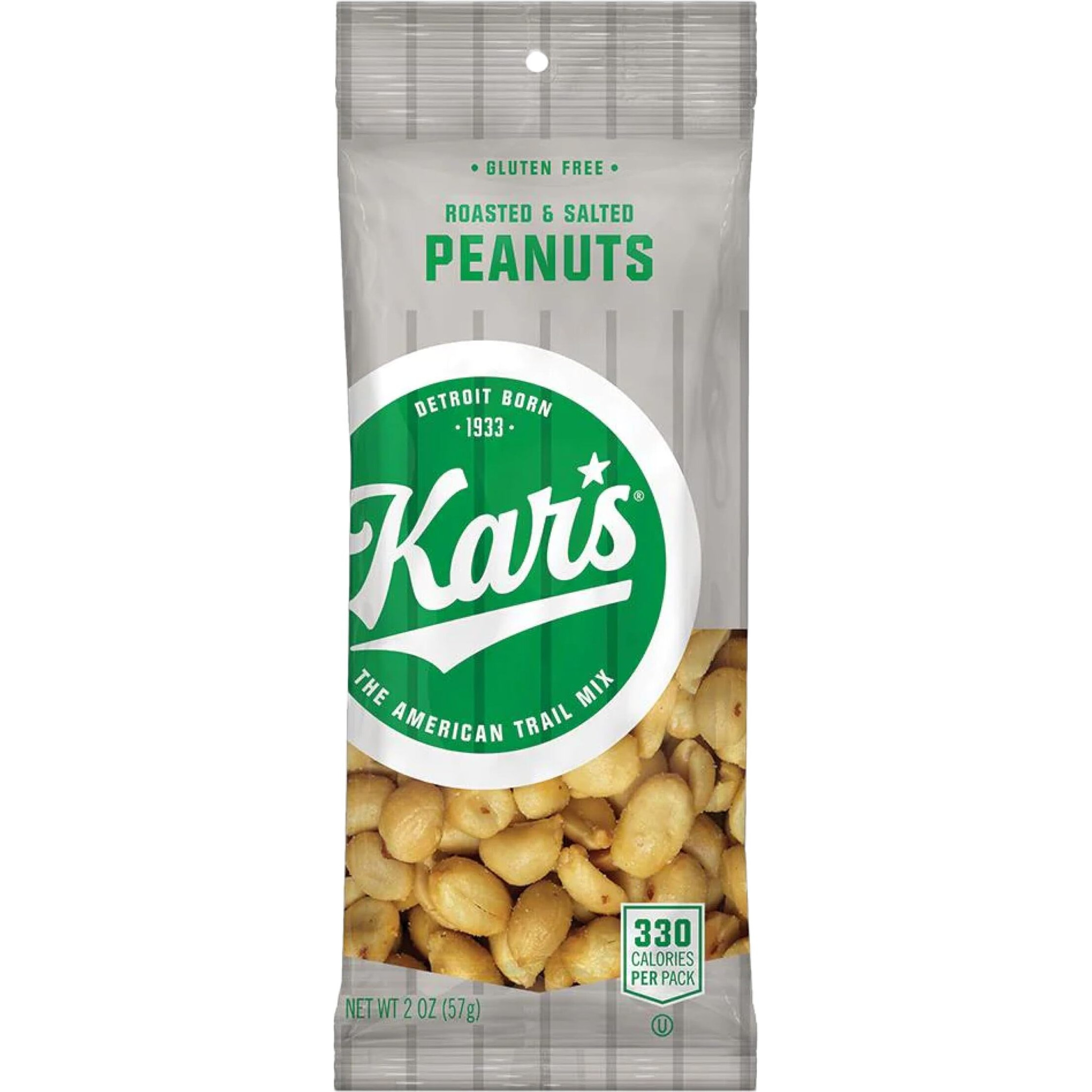 Kars Nuts Roasted & Salted Peanut Snacks, 2 Oz Individual Snack Packs - Bulk Pack Of 72, Gluten-Free Snacks