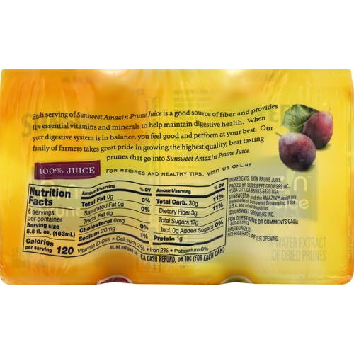 Sunsweet Prune Juice - 6Pk/5.5 Fl Oz Cans (Pack Of 2)