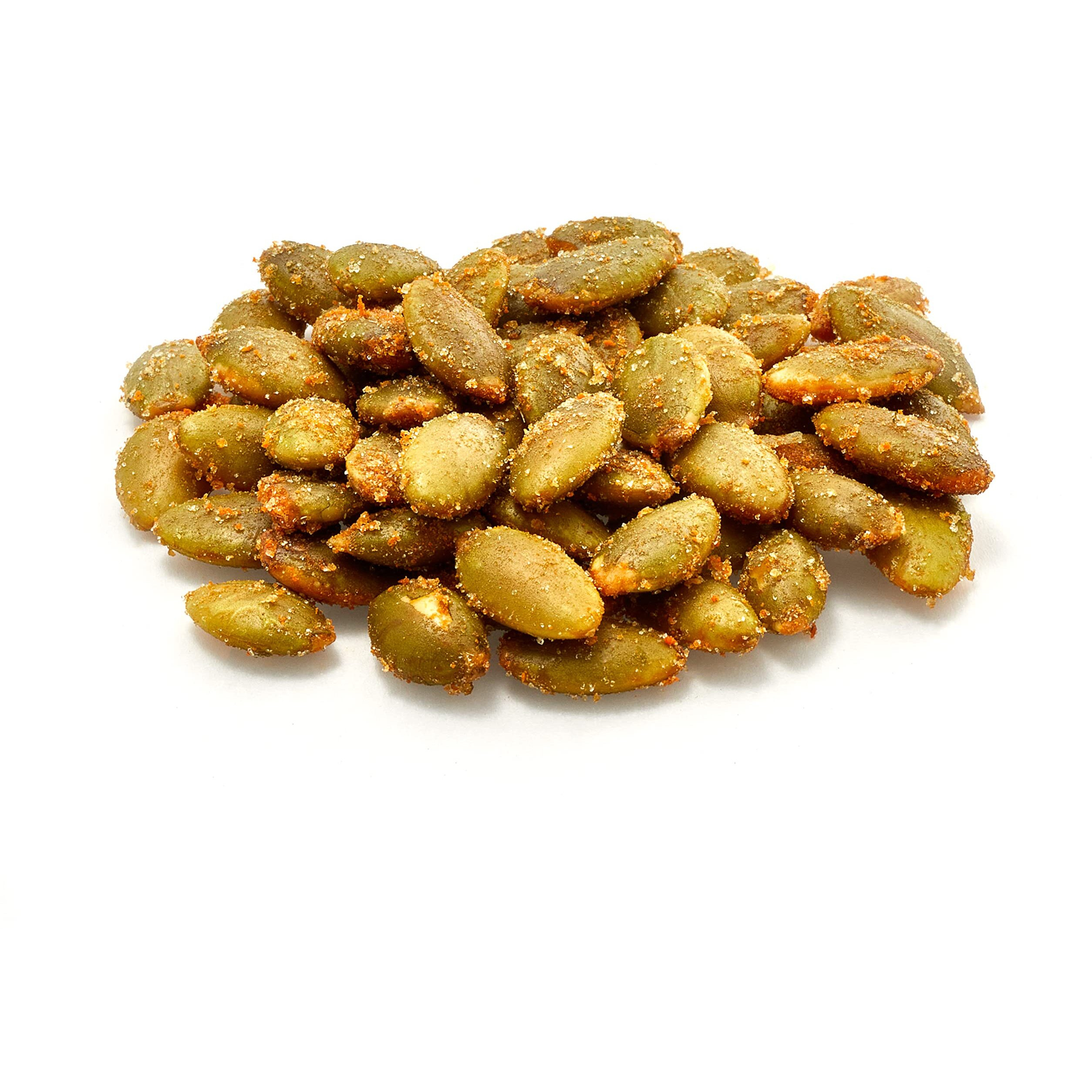 Yupik Spicy Buffalo Pumpkin Seeds, 1 Lb, Kosher, Gmo-Free, Roasted Seeds, Spicy Seasoning, Source Of Fibre & Protein, Savory Snack, Ideal For Bbq & Game Night