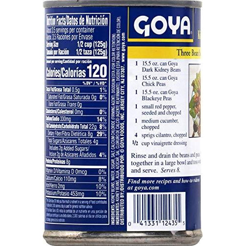 Goya Foods Dark Red Kidney Beans, 15.5 Ounce (Pack Of 24)