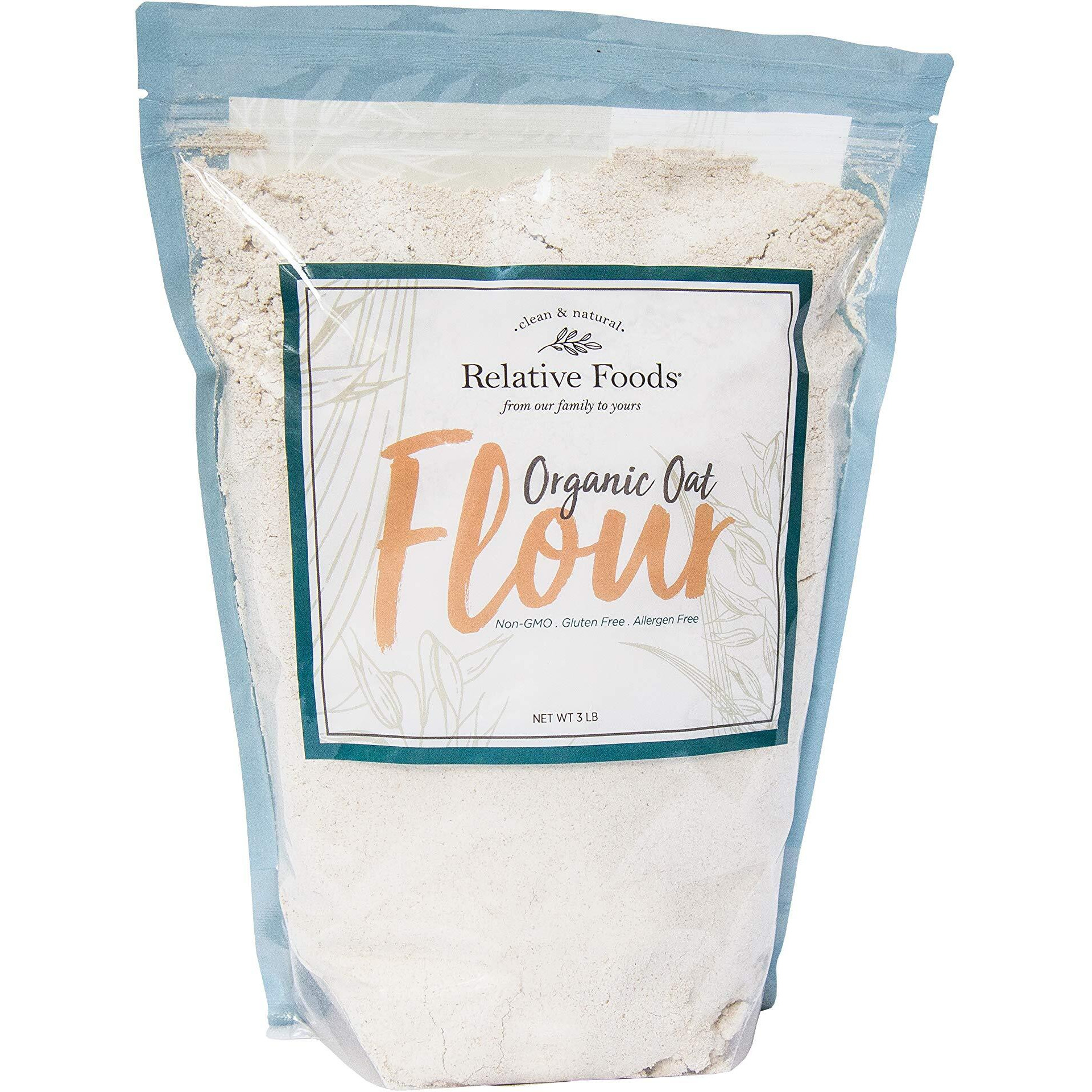 Gluten Free Oat Flour (3 Pounds) - Low-Carb Organic Oat Flour With Protein & Dietary Fiber - Vegan Flour Substitute For Wheat Flour - Non-Gmo Organic Flour For Baking Cooking & More