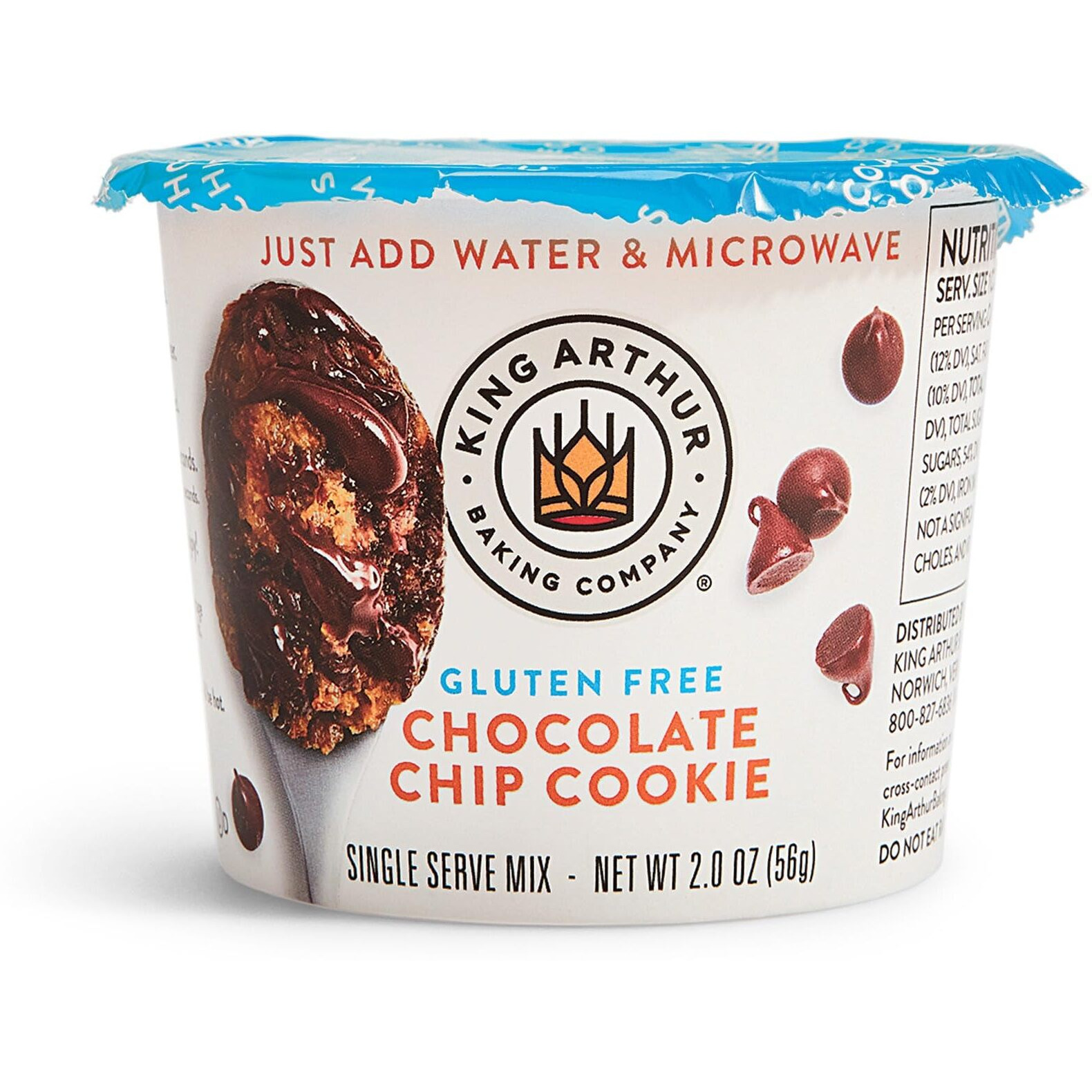 King Arthur, Gluten-Free Single Serve Chocolate Chip Cookie Mix, Gluten-Free, Non-Gmo Verified, 2 Ounce (Pack Of 12)