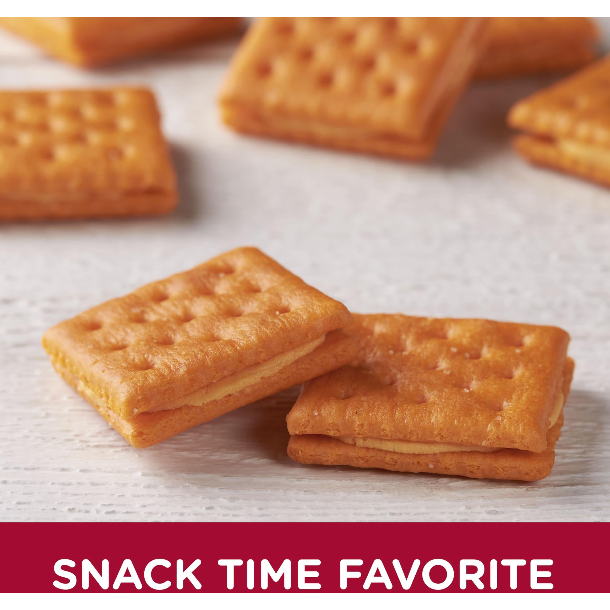 Austin Sandwich Crackers, Single Serve Snack Crackers, Office And Kids Snacks, Cheddar Cheese On Cheese (12 Trays, 96 Packs)