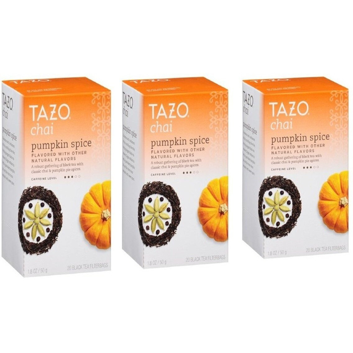 Tazo Chai Tea Pumpkin Spice 60 Bags (3 Pack)