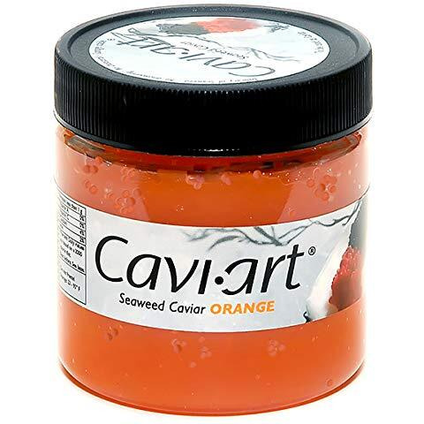 Caviart Award-Winning Vegan Seaweed Caviar 3.5 Oz (Orange)