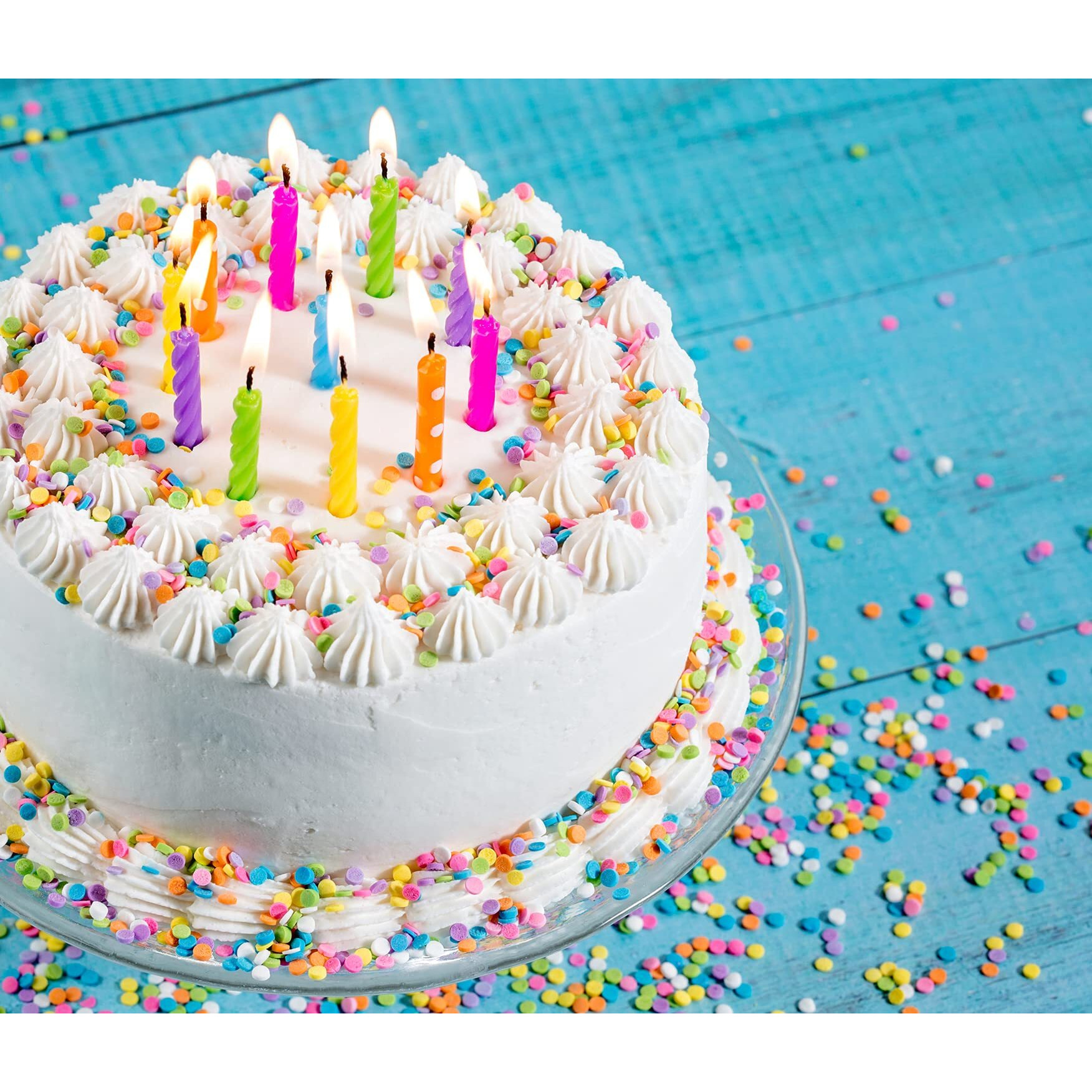 Pastel Rainbow Confetti Sprinkles - Birthday Sprinkle Confetti - 10 Ounces - Candy Toppings For Baby Shower Cupcakes - Pastel Cake Decorations - Sugar Cookie Sprinkle Toppings