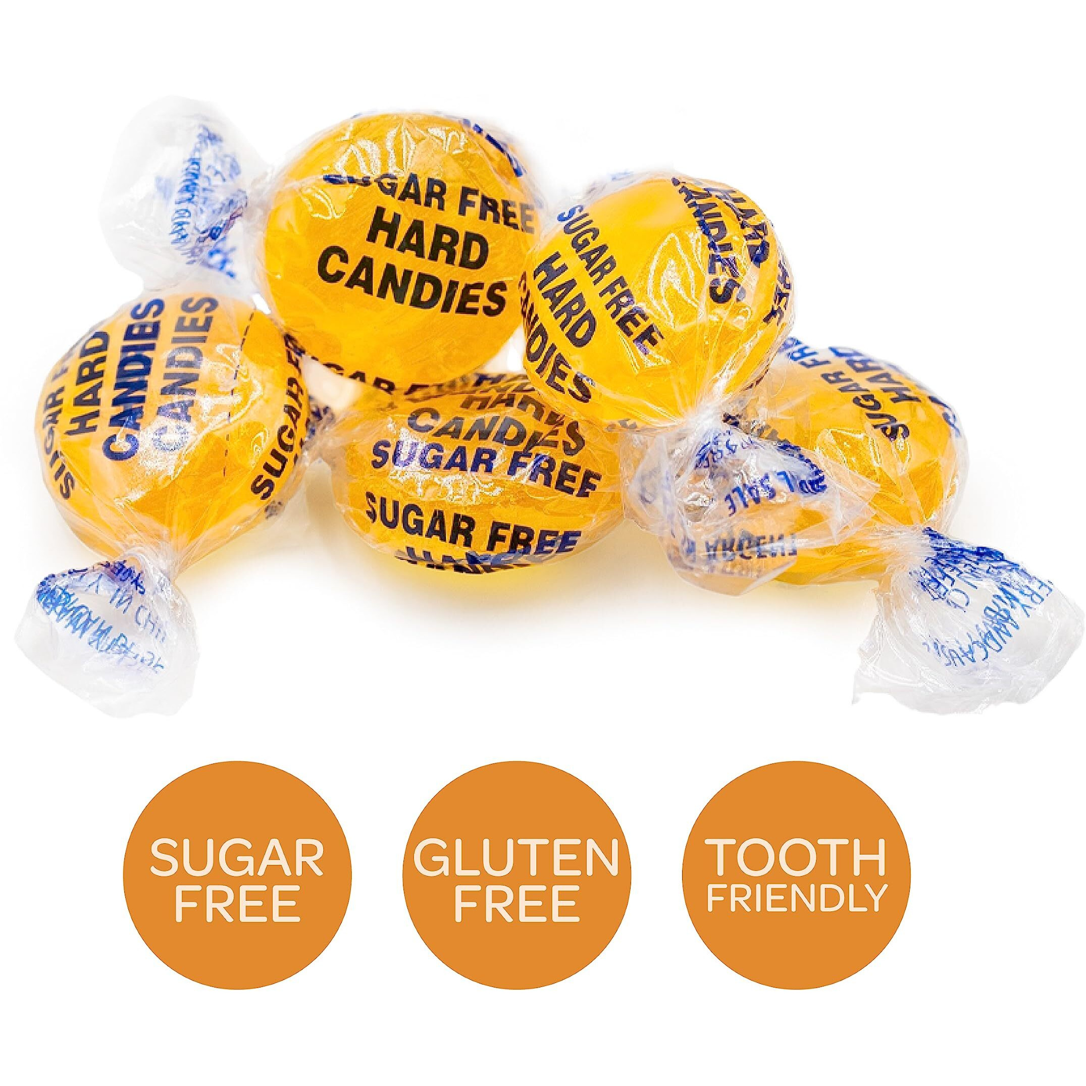Sugar-Free Lemon Hard Candy, Individually Wrapped, 1-Pound Pack (About 80 Count)