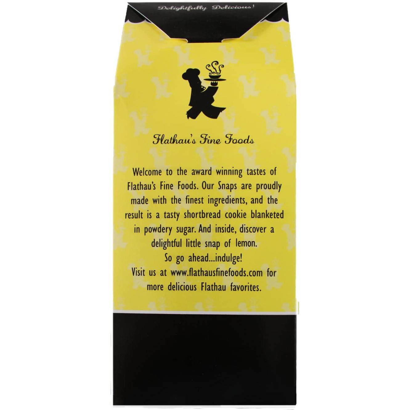 Flathau's Fine Foods Lemon Snaps, Powdered Shortbread Cookies, 8-Ounce Boxes (Pack Of 6)