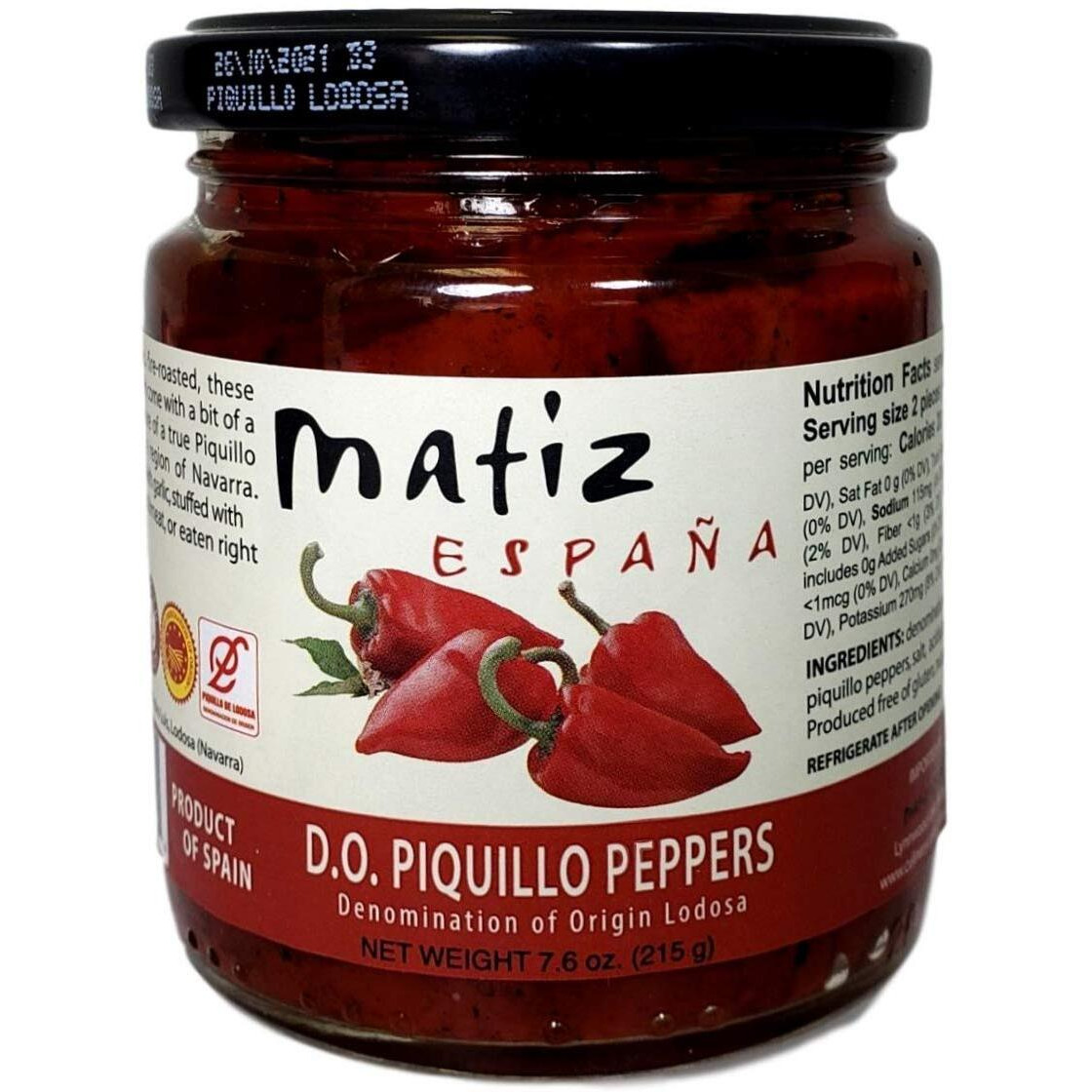 Matiz Espana Piquillo Peppers, Denomination Of Origin Lodosa, 7.6 Ounce (1 Jar)