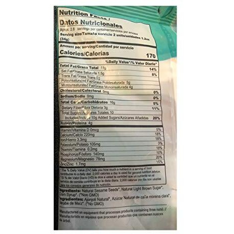 Dulzura Borincana Kit Vegan Sesame Seed Bites Snack Bars (3 Pack) 3 Oz Each Bag - Non Gmo Gluten Free + (1) Limited Edition Puerto Rican Sticker By Artist Jose Hoffman