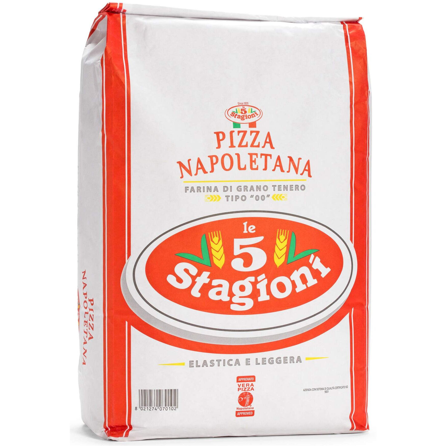 Le 5 Stagioni Pizza Napoletana Italian "&quot00"" Soft Wheat Flour 2.2 Pound Package