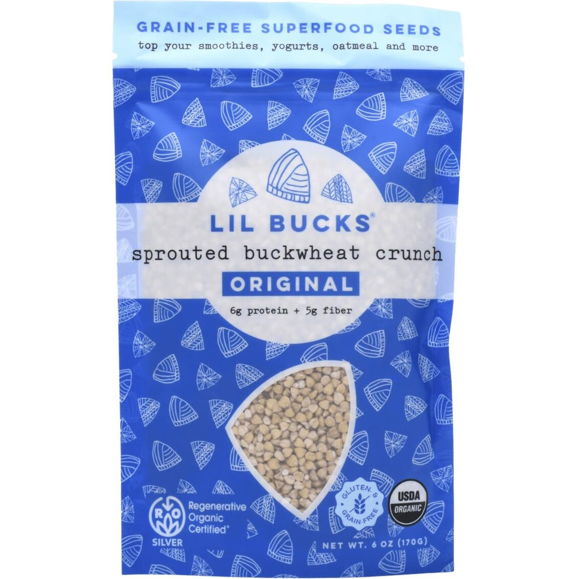 Lil Bucks Paleo Cereal - Sprouted Buckwheat Groats, Gluten Free Granola (Original, 3 Pack)