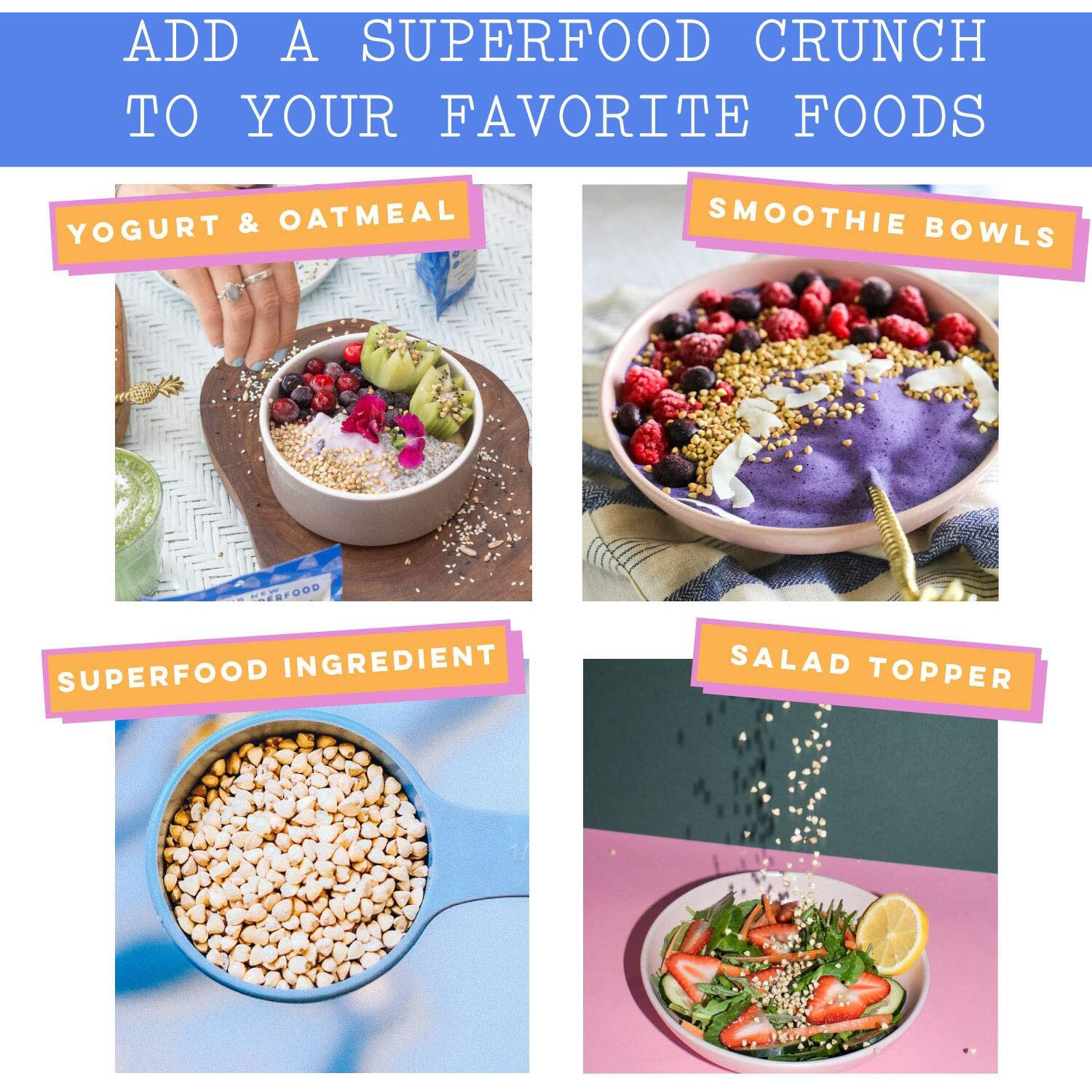 Lil Bucks Paleo Cereal - Sprouted Buckwheat Groats, Gluten Free Granola (Original, 3 Pack)