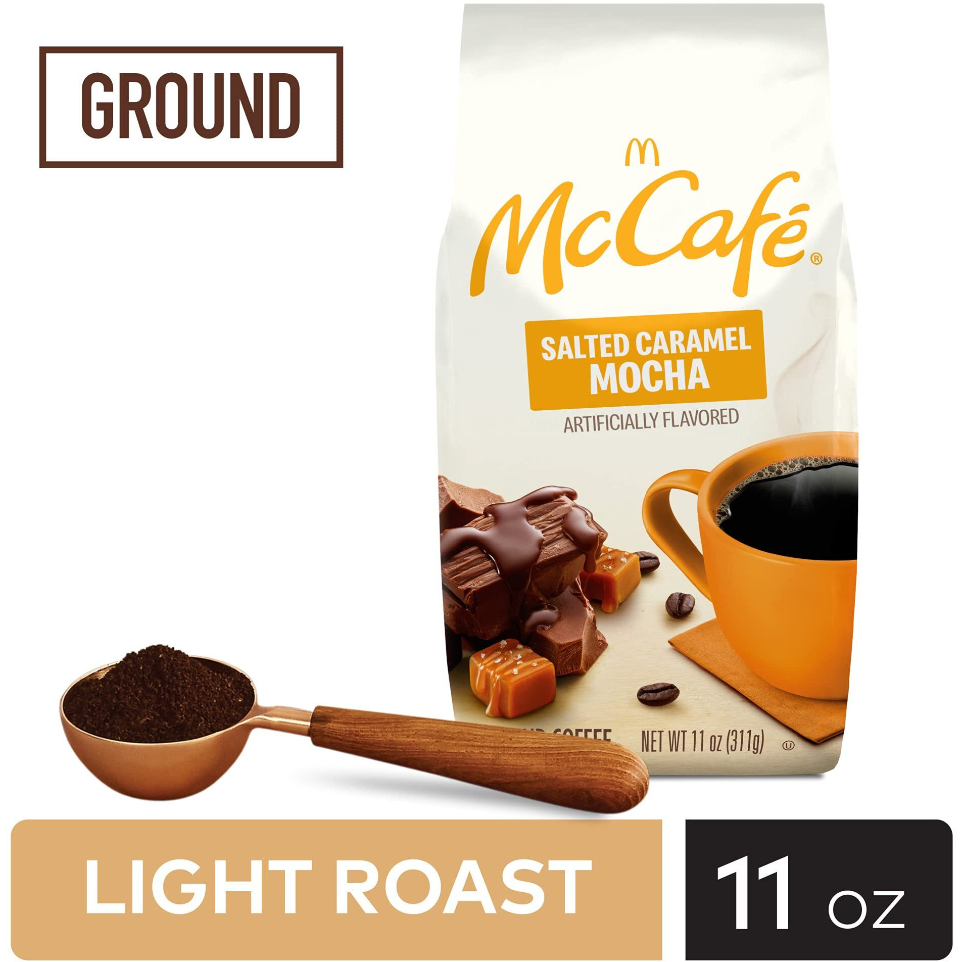 Mccafe Salted Caramel Mocha, Ground Coffee, Flavored, 11Oz. Bagged