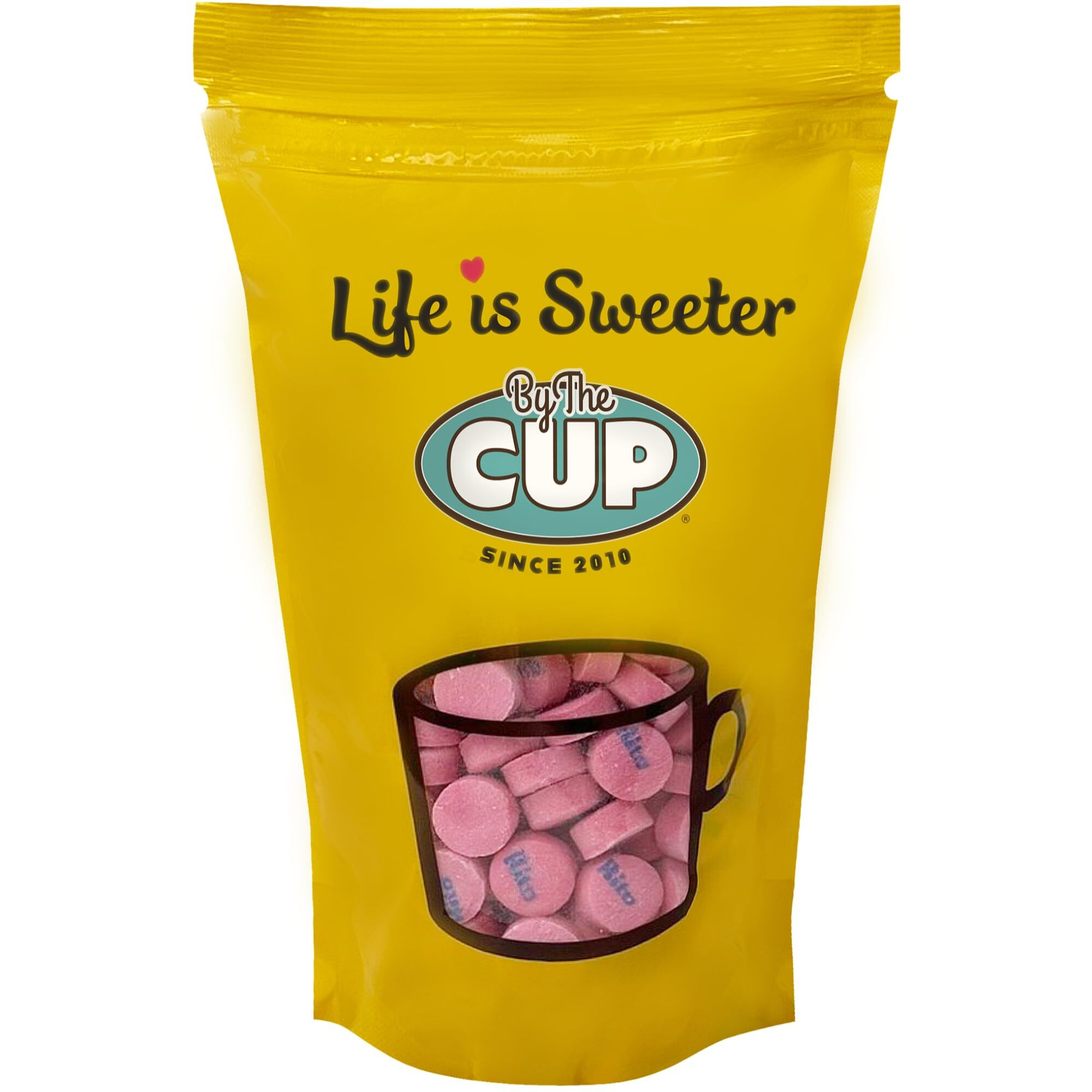 By The Cup Pink Wintergreen Canada Mints, 1.5 Lb Bulk Bag