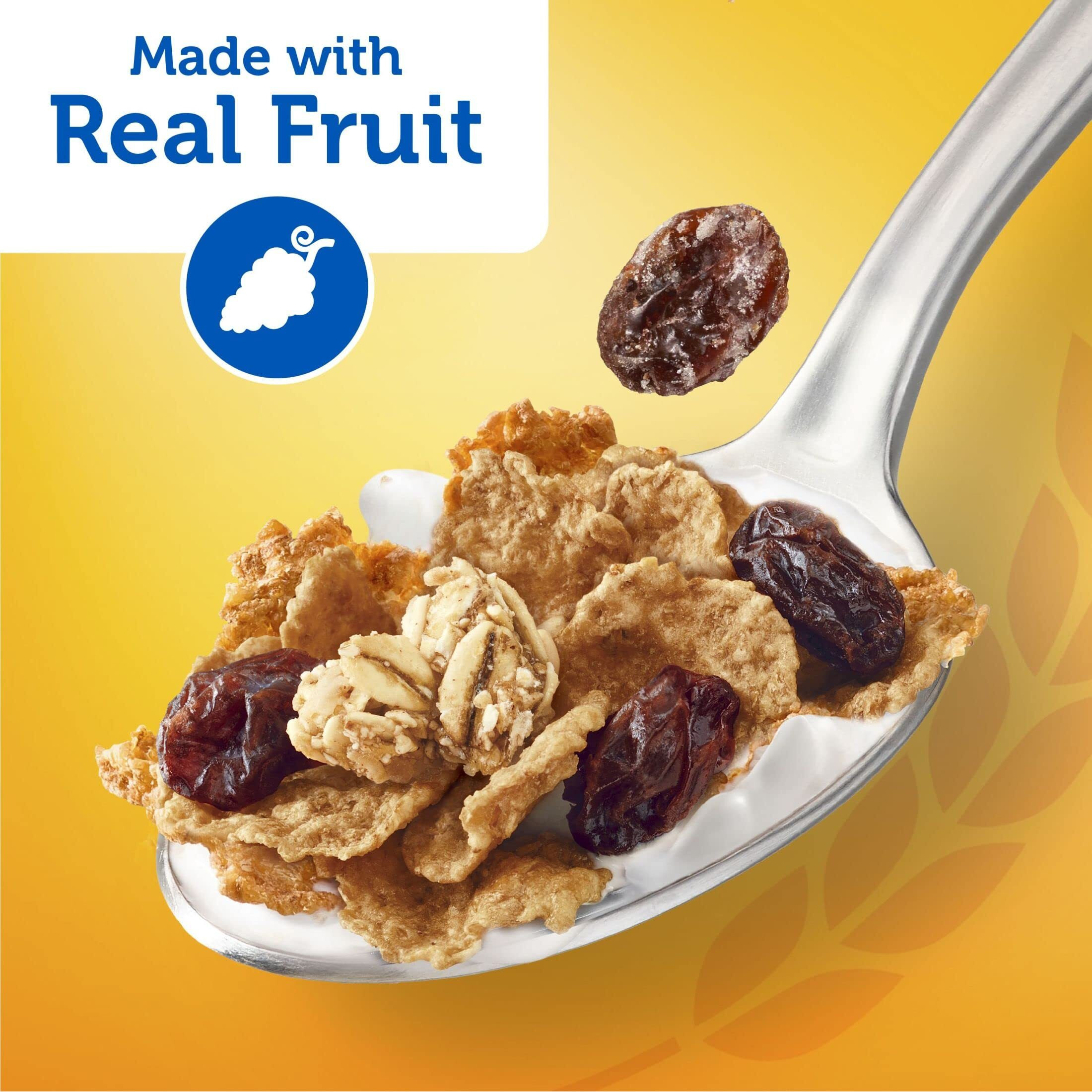 Kellogg's Raisin Bran Crunch Breakfast Cereal Cups, Fiber Cereal, Made With Real Fruit, Original, 33.6Oz Case (12 Cups)