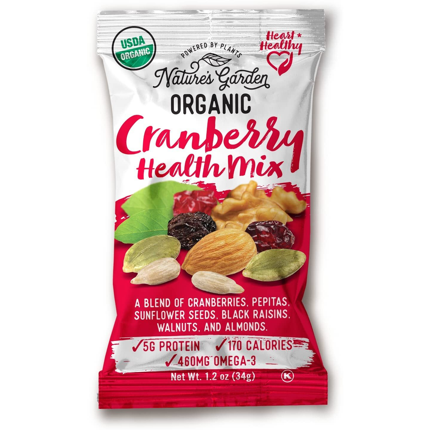 Nature's Garden Organic Trail Mix Snack Packs, Multi Pack 28.8 Oz - 24 Individual Servings (Pack Of 3)