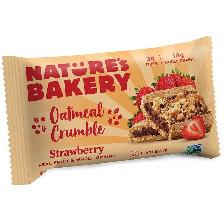 Nature's Bakery Oatmeal Crumble Bars, Strawberry, 6-6 Count Boxes (36 Bars), Vegan Snacks, Non-Gmo