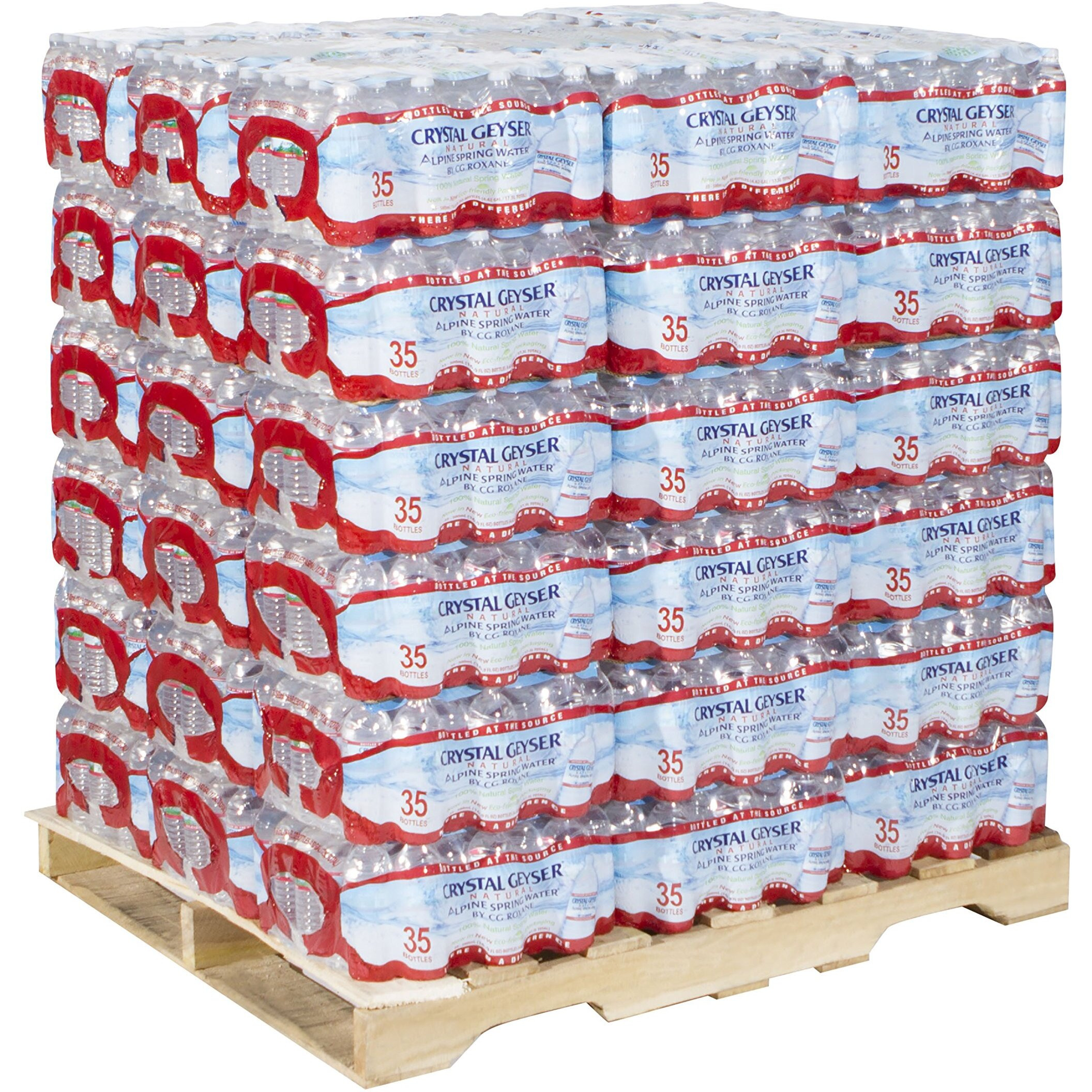 Crystal Geyser Cgw35001Pl Alpine Spring Water, 16.9 Oz. Bottles, Bottled At The Source (Pack Of 1890)