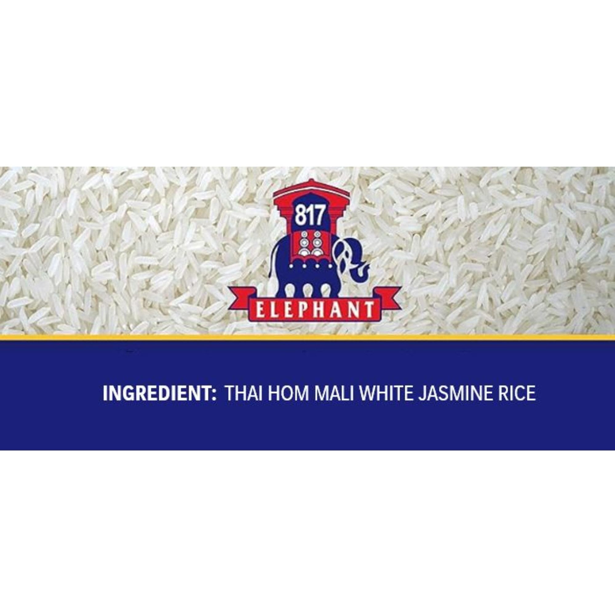 817 Elephant Thai Hom Mali White Jasmine Rice - 15 Lb Bag