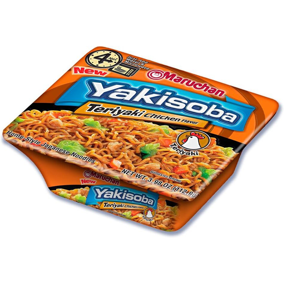 Maruchan Yakisoba Teriyaki Chicken, Japanese Instant Ramen Noodles, 3.98 Oz, 8 Count
