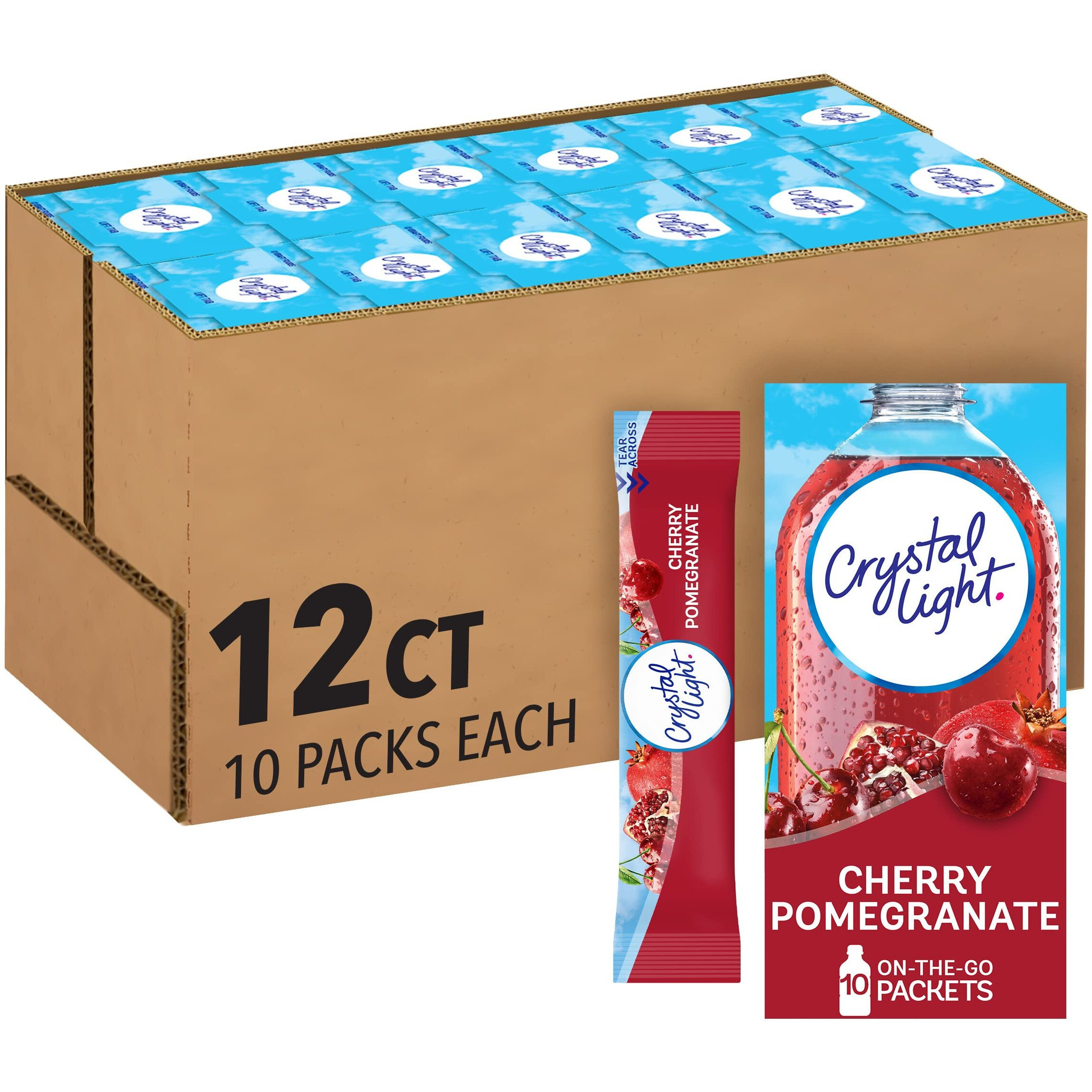 Crystal Light Sugar-Free Cherry Pomegranate On-The-Go Powdered Drink Mix 120 Count