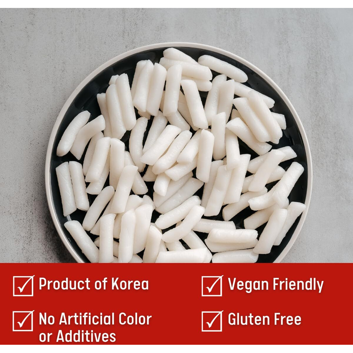 Korean Rice Cake Tteokbokki Stick - 1 Pack (3 Individual Package X 1 Pack) Vegan, Non-Gmo, Gluten Free, Tteok Rice Cakes Food Pasta 21.16 Oz Per Pack