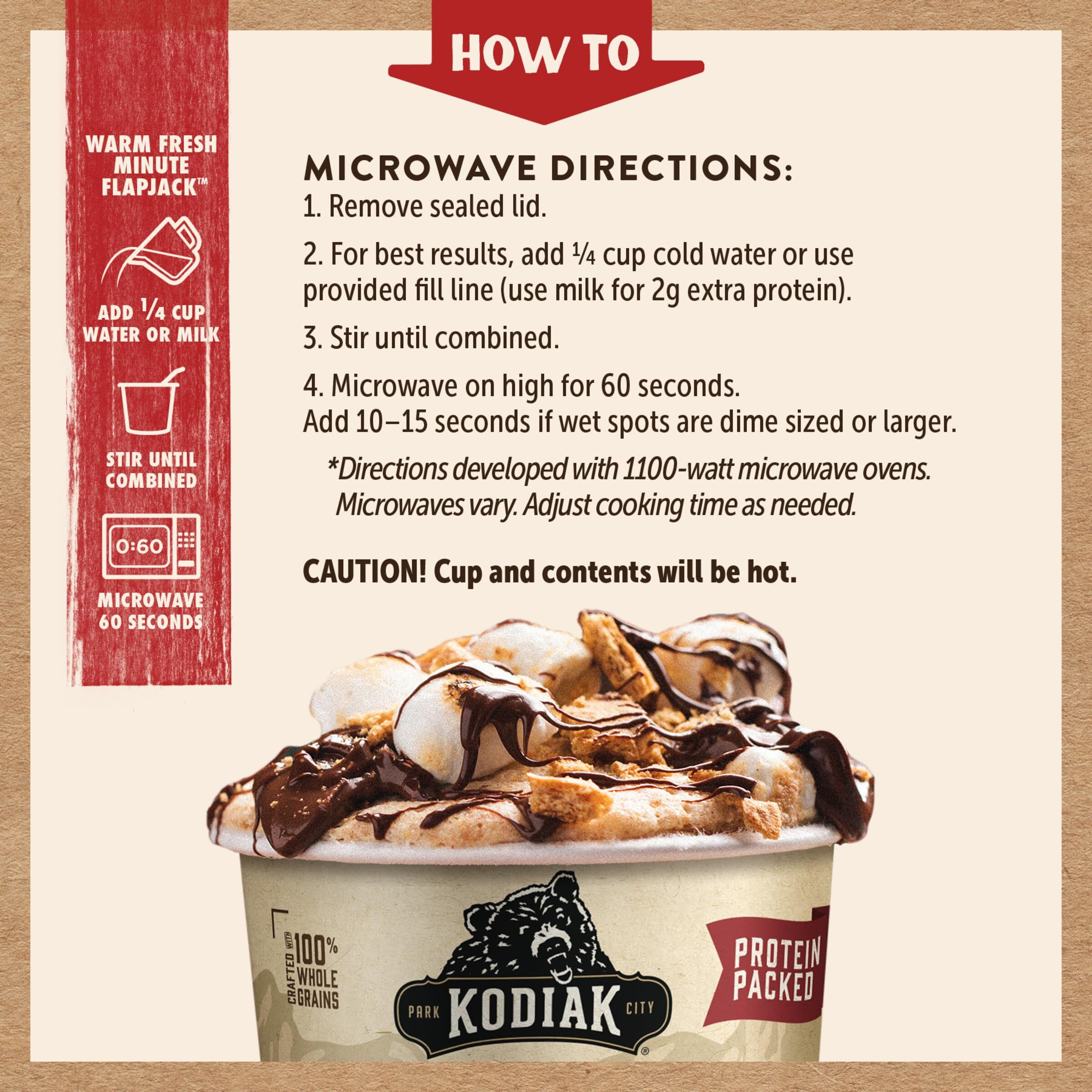 Kodiak Cakes Pancake On The Go, S'Mores, 2.36 Oz (Pack Of 12)