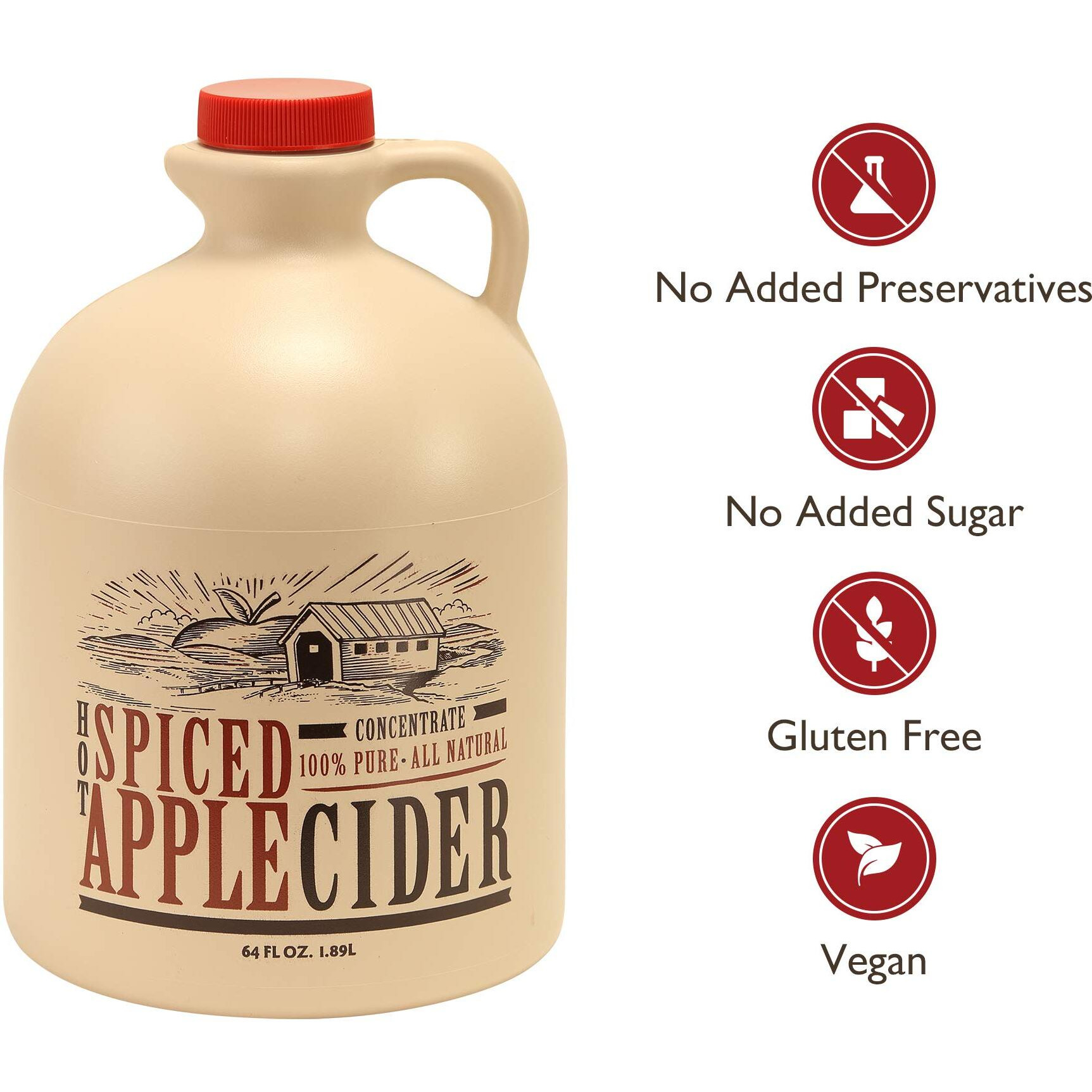 Mountain Cider Apple Cider Concentrate | Spiced Hot Apple Cider Drink | 64 Fl. Oz (64 Servings)