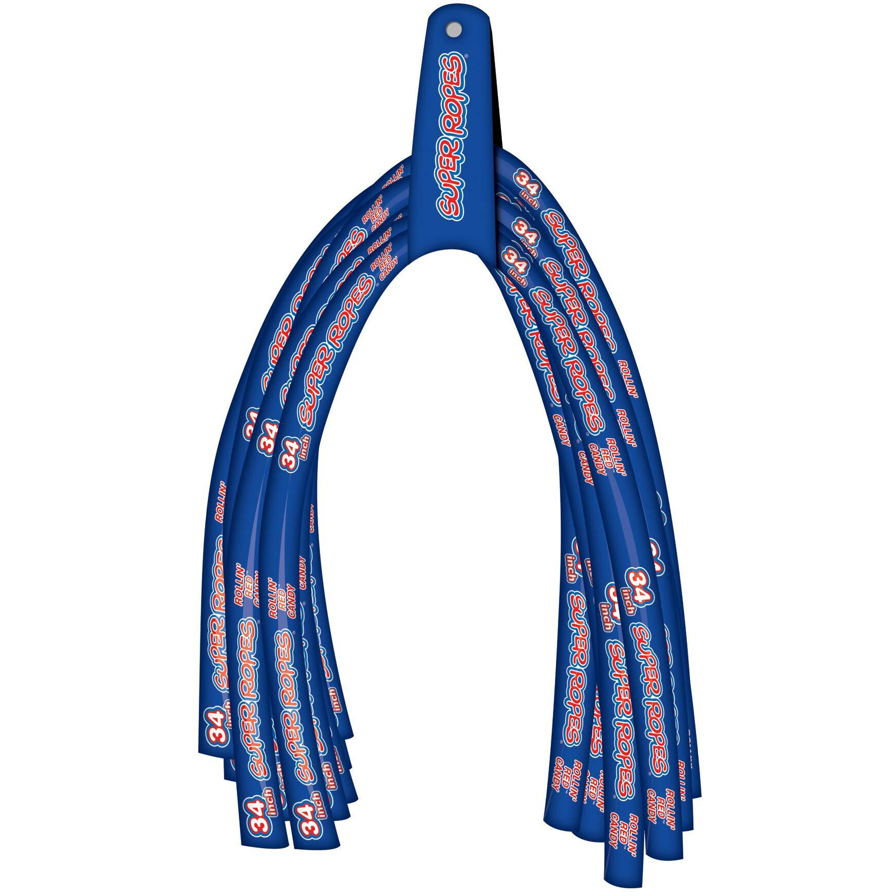 Super Ropes 34"" Individually Wrapped Rope, 2Oz (60 Pack), Red Licorice Candy Rope