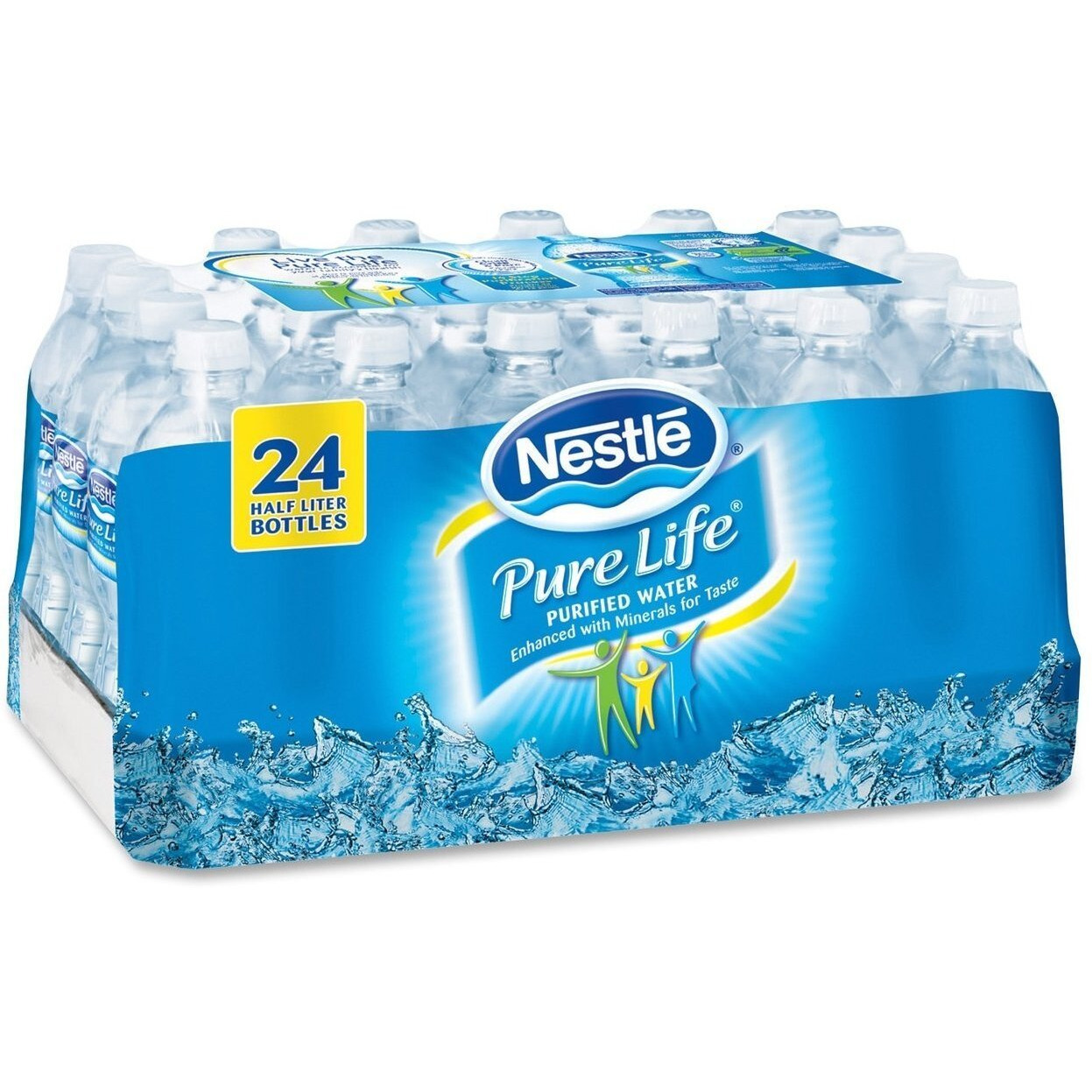 Nestl   Pure Life Bottled Purified Water, 16.9 Oz. Bottles, 24/Case