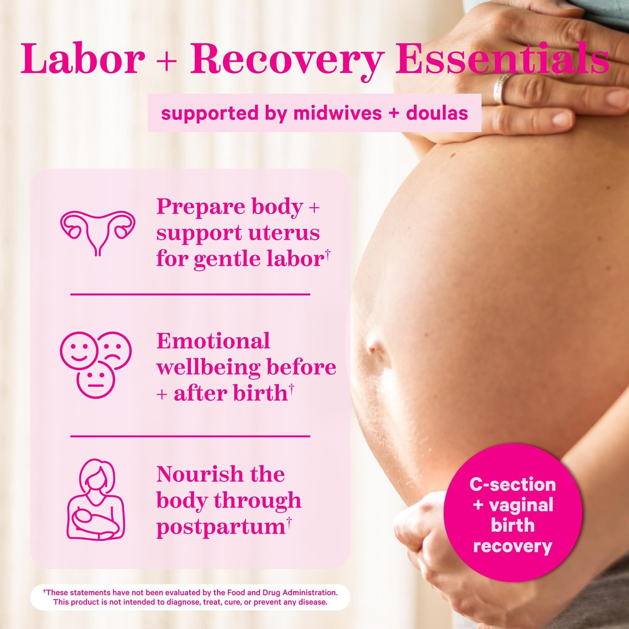 Pink Stork Organic Red Raspberry Leaf Labor Prep Tea - Mango-Pineapple With Nettle, And Moringa - Third Trimester Pregnancy Tea - Labor And Delivery Essentials For Women, 30 Cups